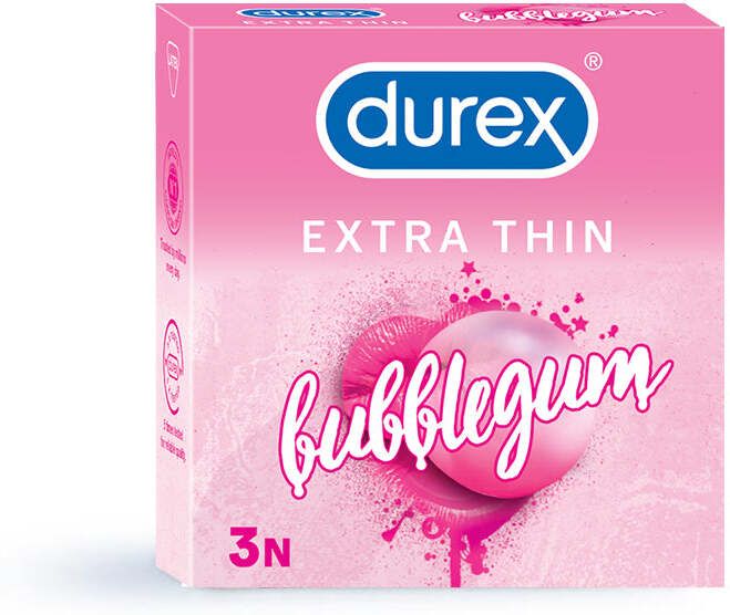durex Extra Thin Bubblegum Flavoured Condoms | Pack of 3 Condom-picture-39