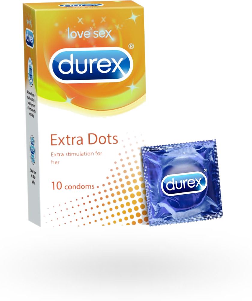durex Extra Dots Lubricated Protection Condoms Pack of 10 Condom-picture-32