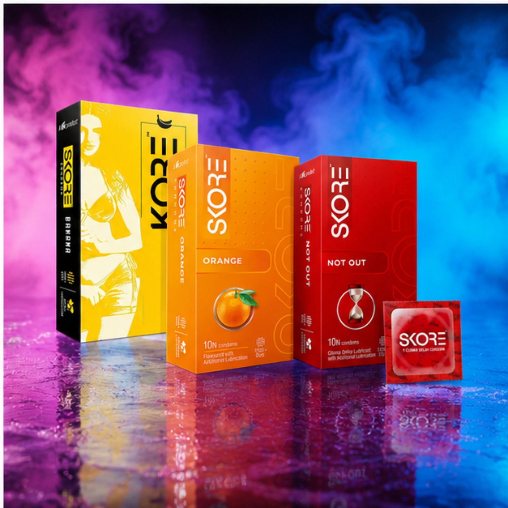 Banana Orange & Delay Protection Condoms | 30 Count Combo Condom-image-36