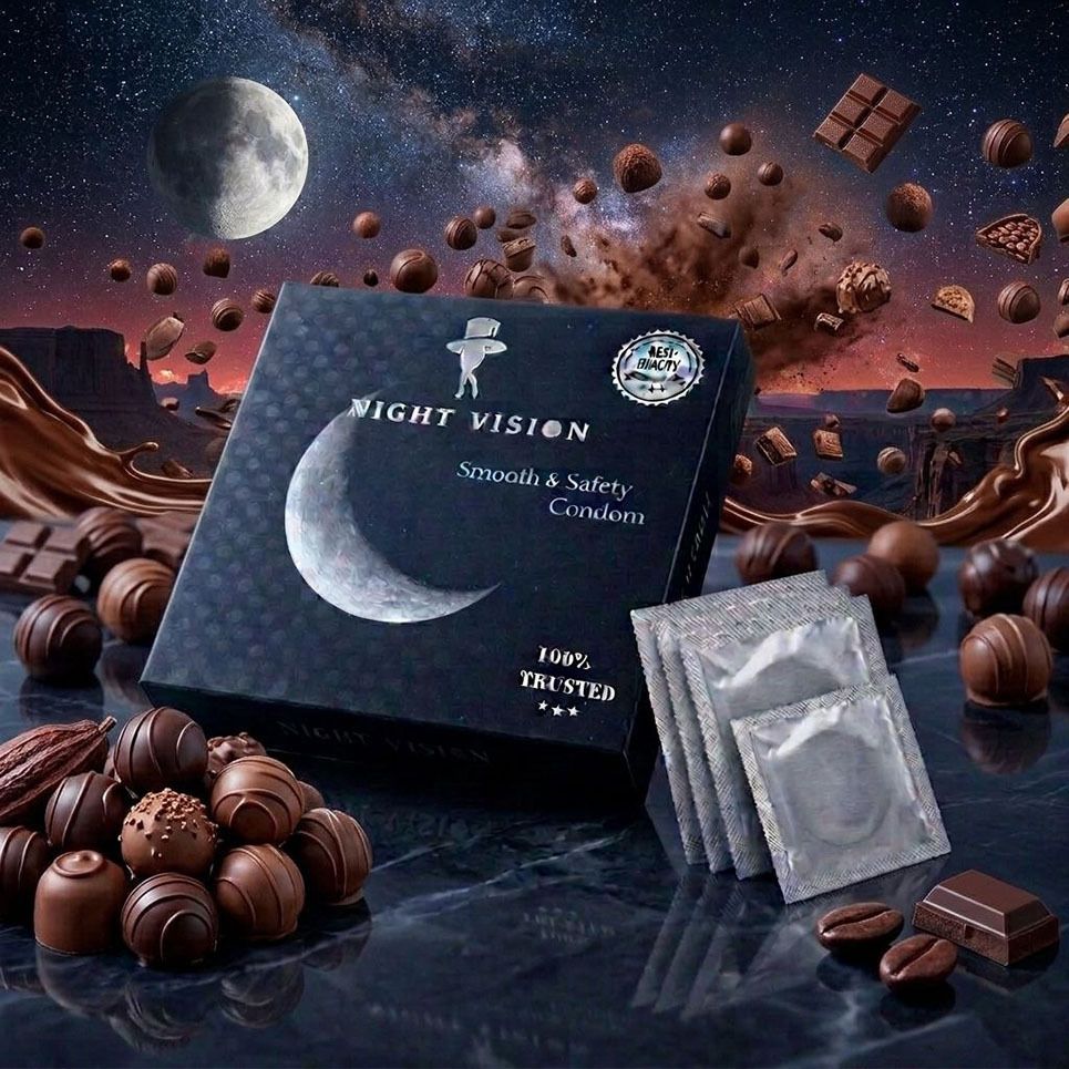 night vision chocolate Flavoure Best Condom, High Dotted Lub Condom, Pack of 1 Condom-picture-16