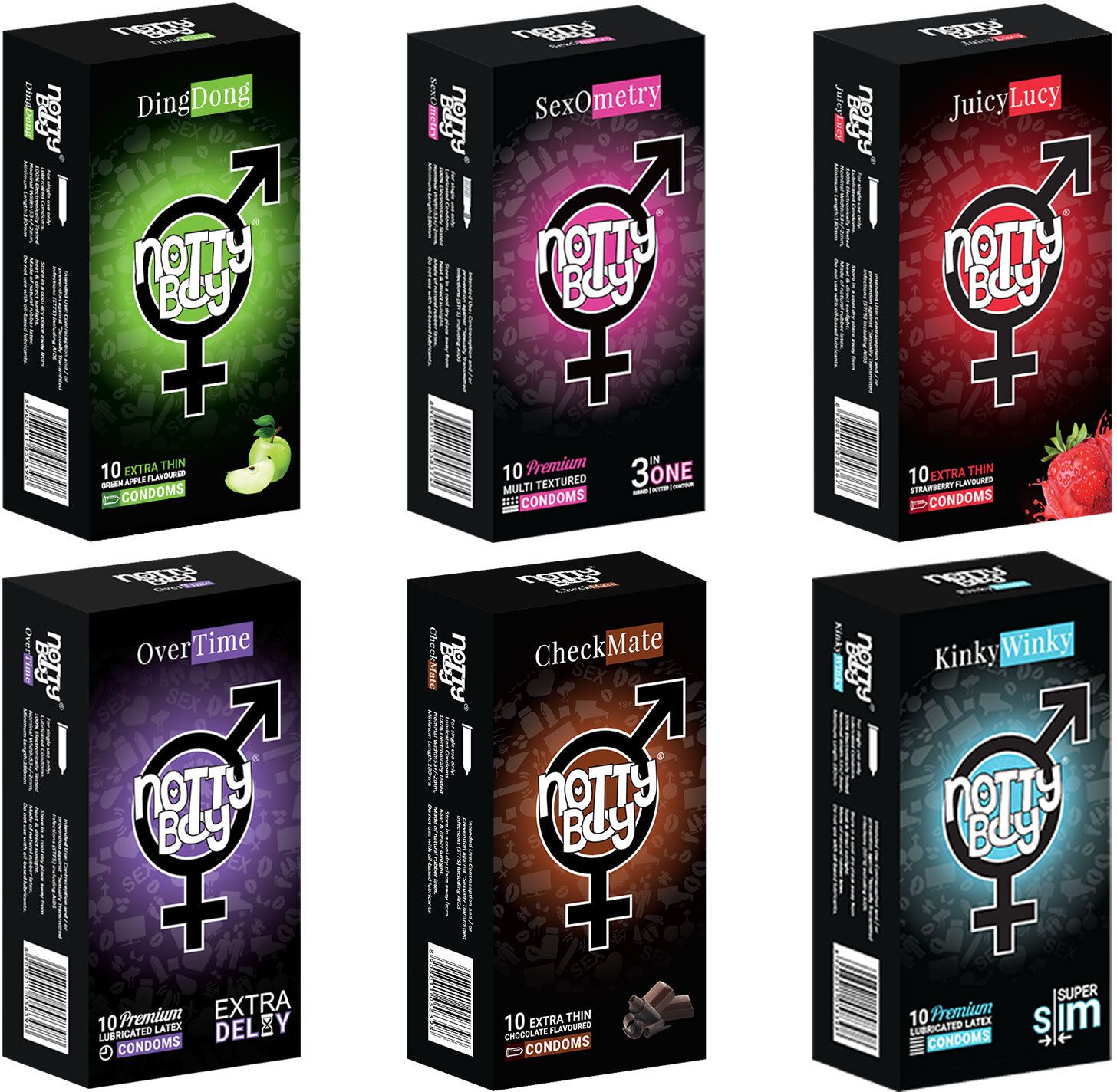 nottyboy Honeymoon Pack - Extra Time, Ribbed and Dotted, Ultra Thin, Strawberry, Green Apple, Chocolate Flavour Condom-picture-20