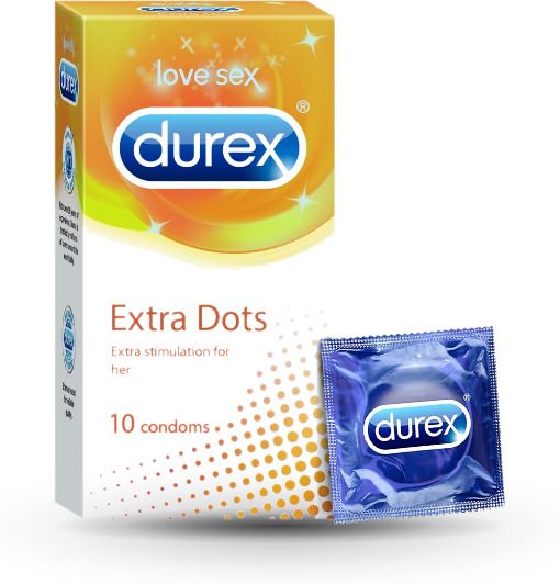 durex Extra Dots Textured Condoms Pack of 10 for Extra Sensation Condom-picture-17