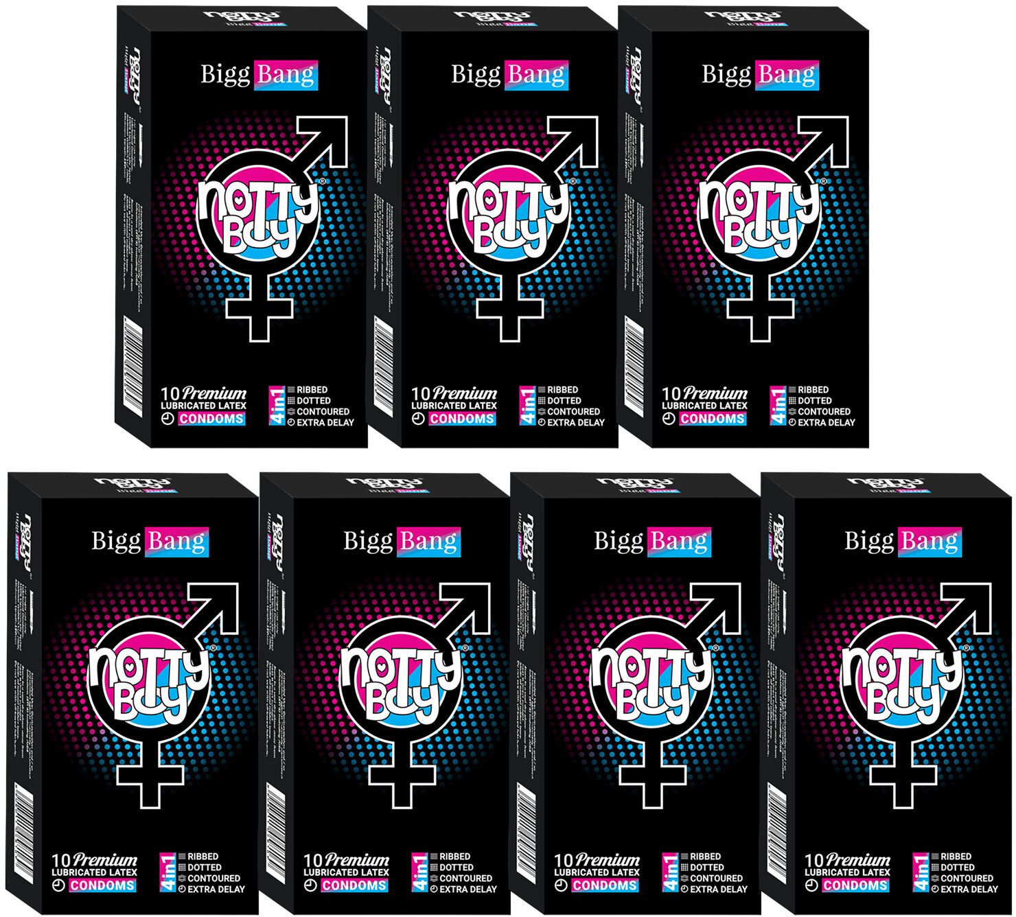 nottyboy 4inOne 70Pcs of Ribbed Dotted Delay & Contour Condom-picture-11