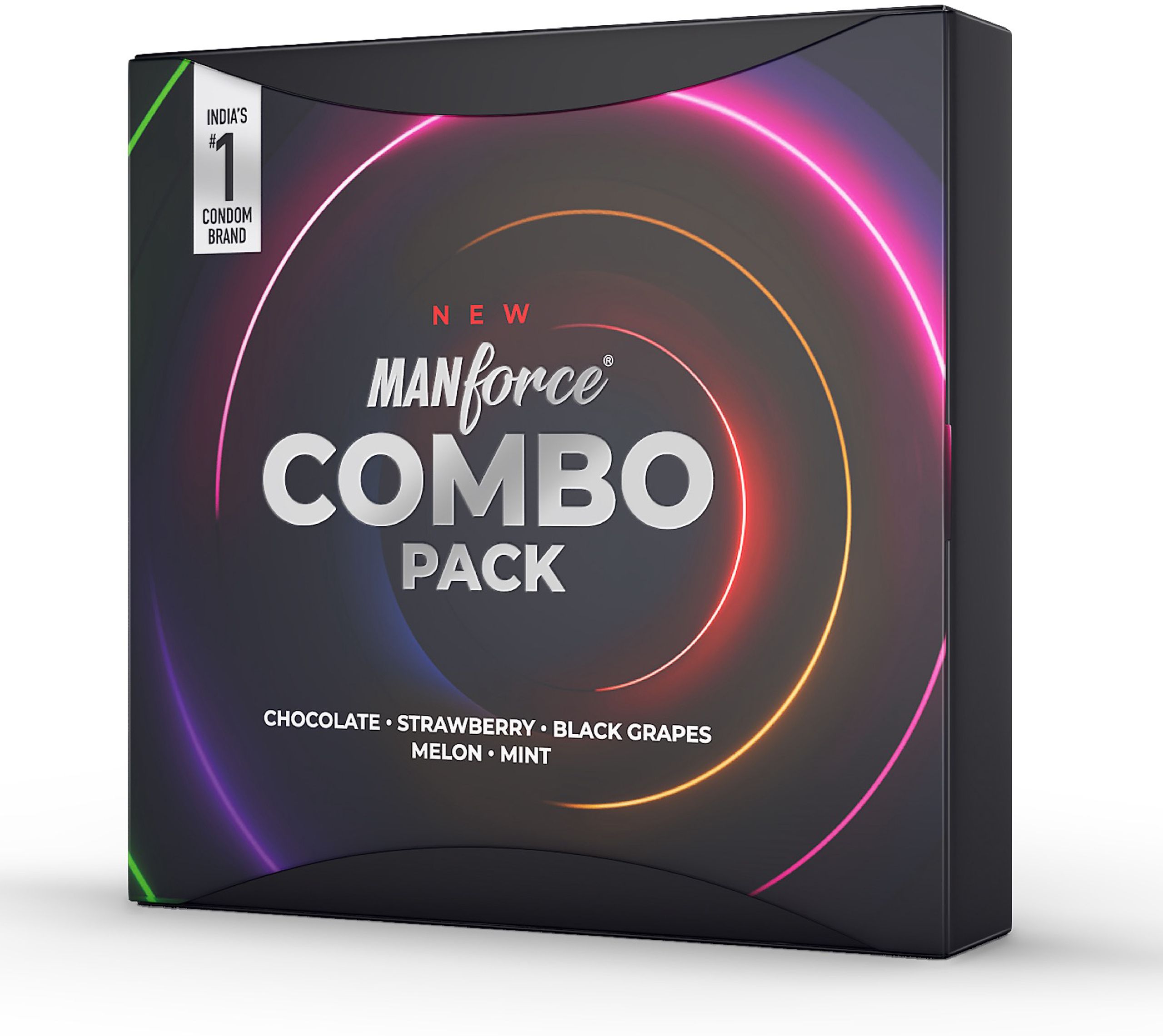 Combo Lubricated Dotted Condom | Chocolate,Strawberry,Black Grapes, Melon & Mint Condom