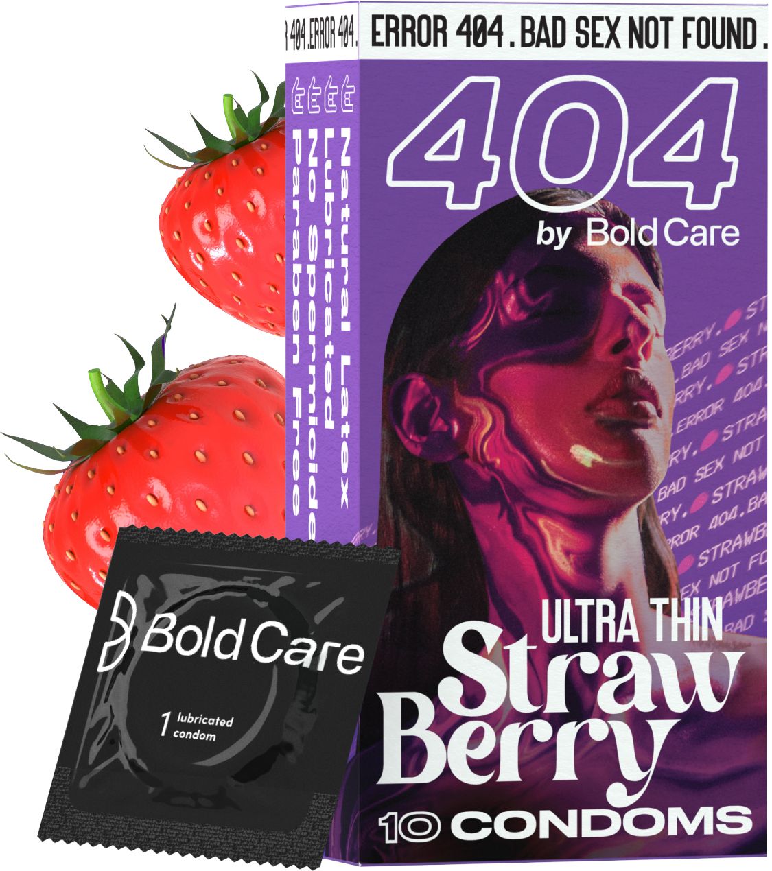bold care 404 Ultra Thin Strawberry Condoms with Topical Non-Transferable Spray for Men Condom-picture-25