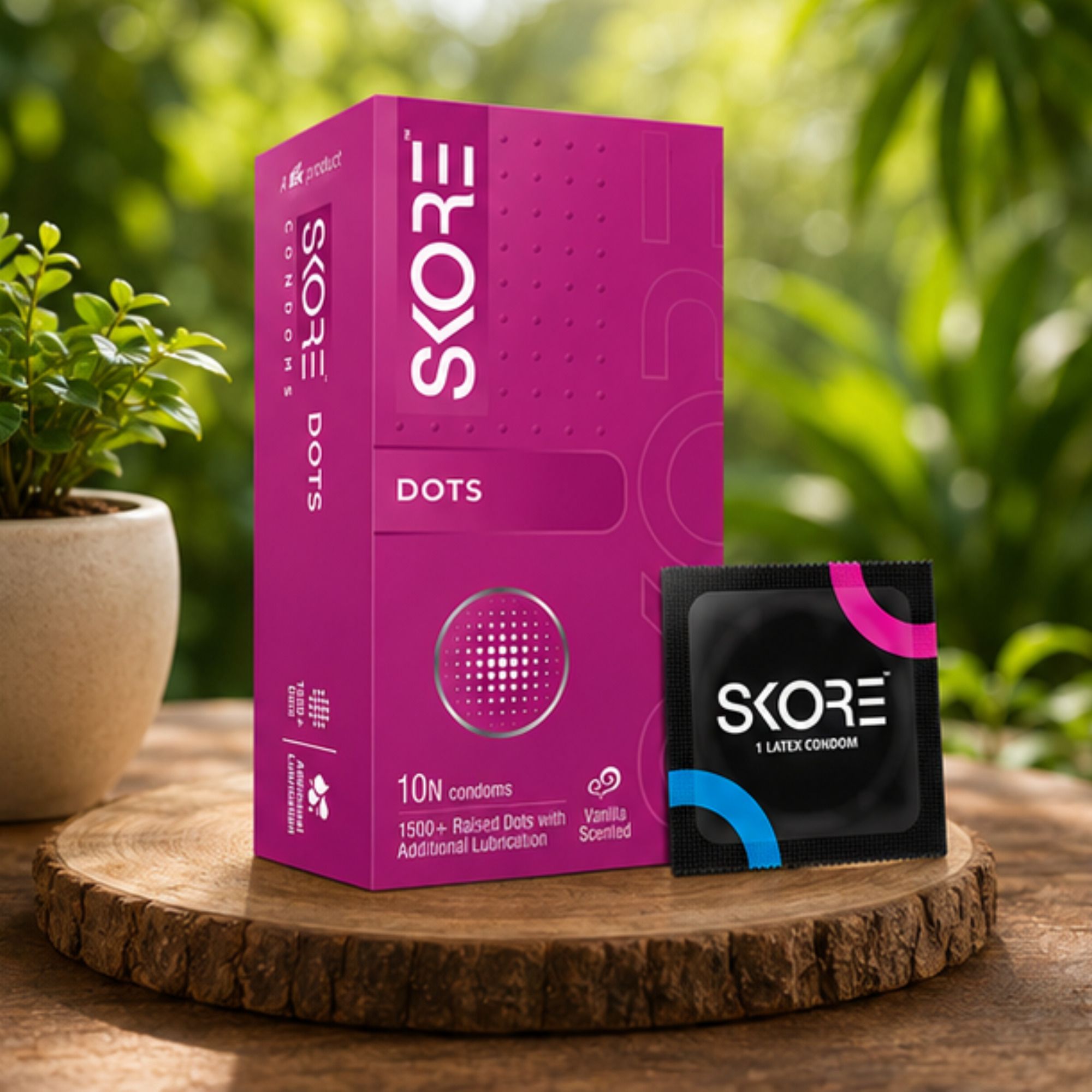skore Vanilla Scented Latex Condoms with Raised Dots | Pack of 1 Condom-picture-22
