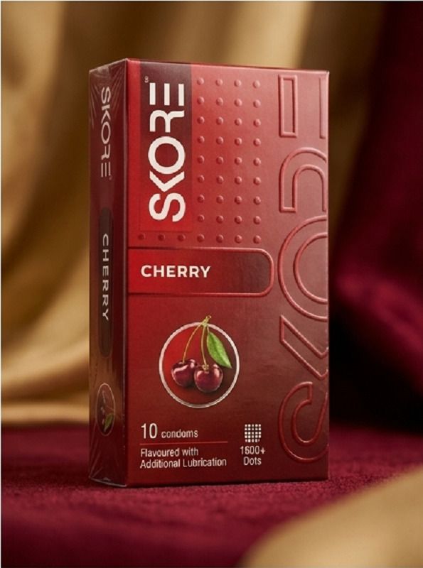 skore Cherry Flavoured Lubricated Latex Sensation Condom-picture-45