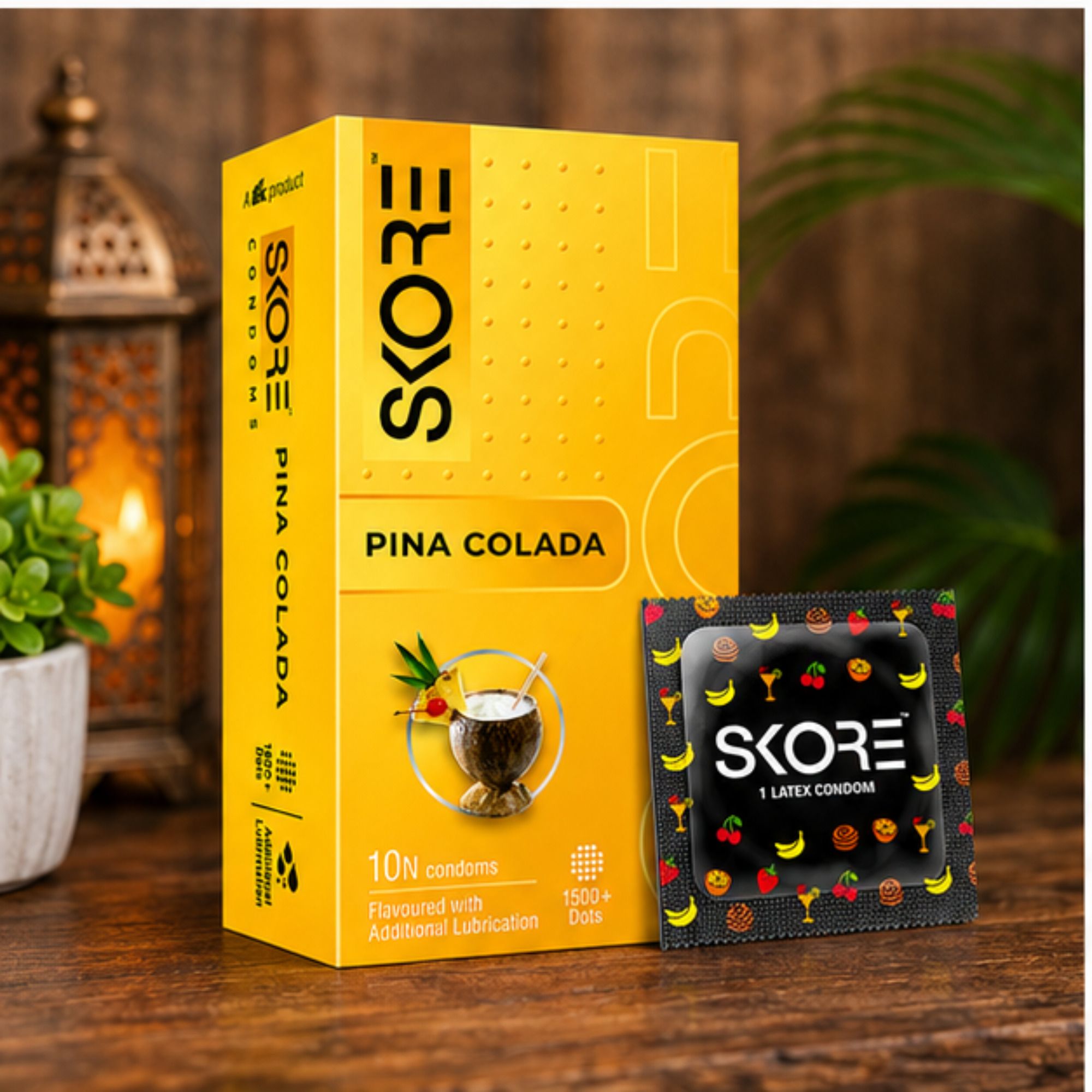 skore Pina Colada Condoms with 1500+ Dots & Additional Lubrication Condom-picture-20