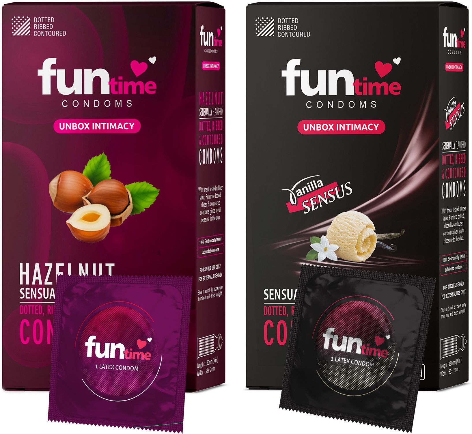 Sensation Flavours Condoms | Hazelnut & Vanilla | Premium Latex & Lubricated Condom-image-18