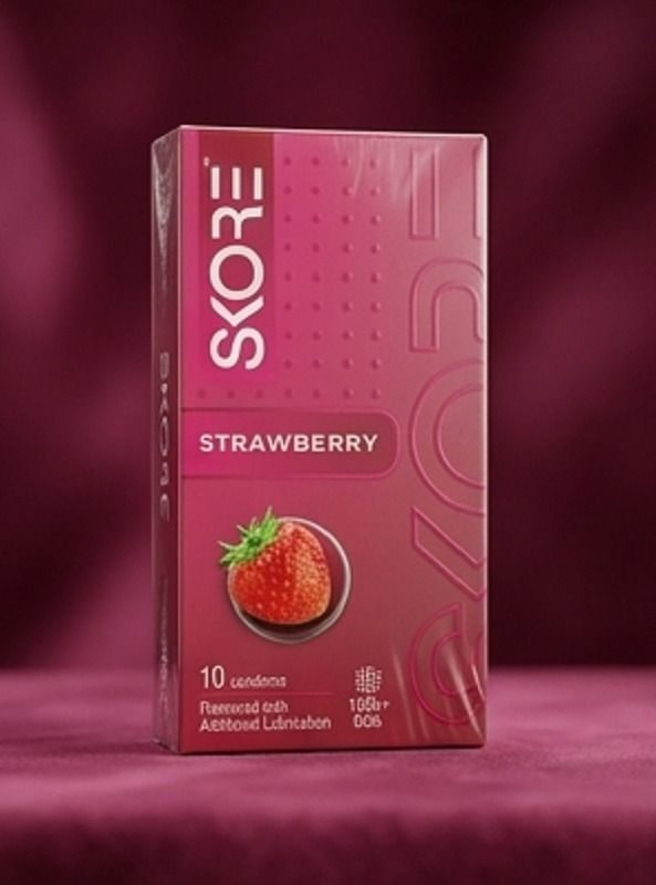 skore Strawberry Flavoured 1500+ Dotted Condom-picture-27