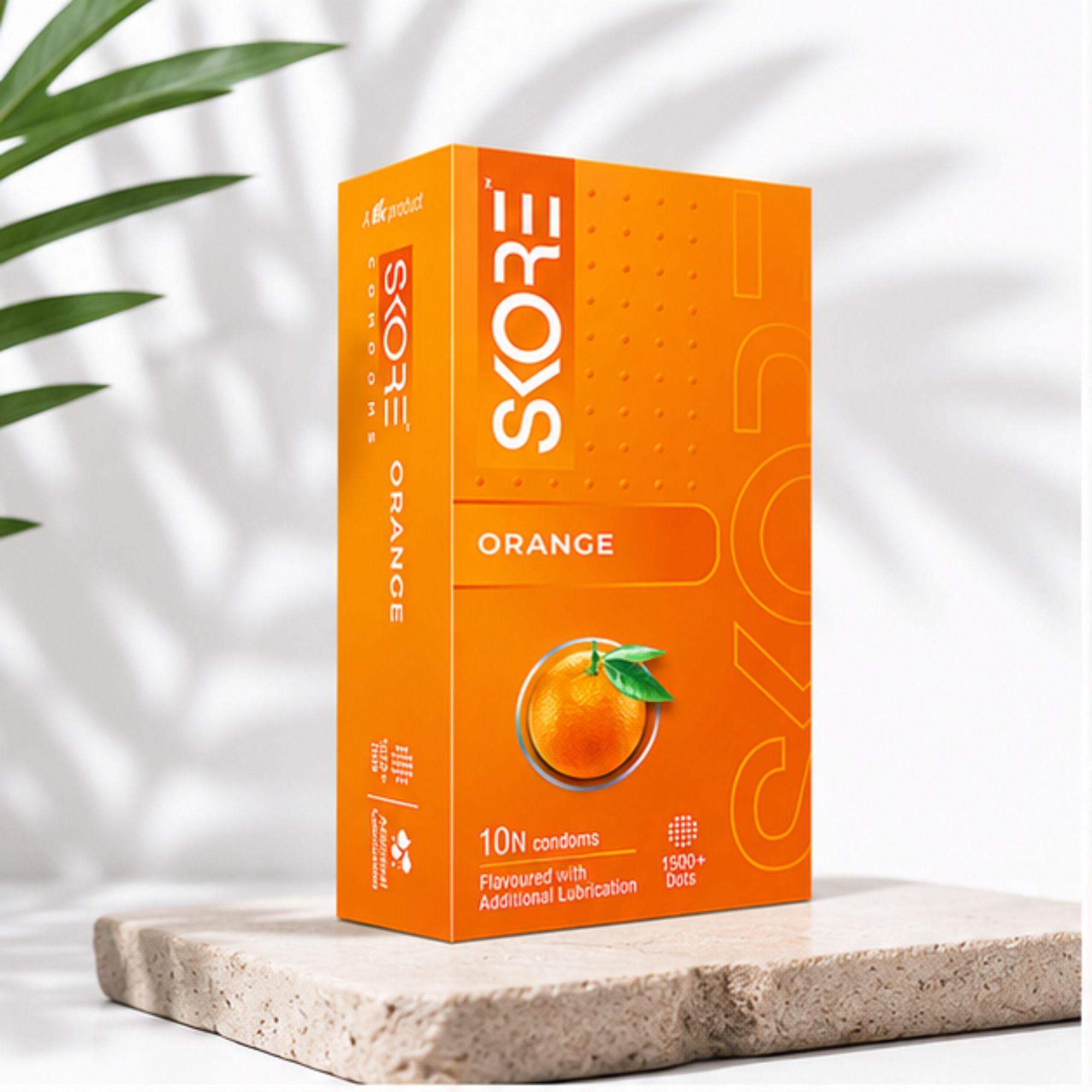 skore Orange Dotted Latex Condoms | Pack of 1 | 10 Count Condom-picture-18