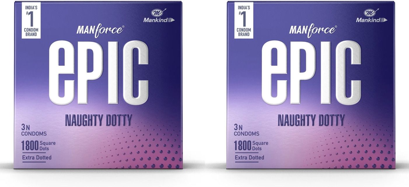 mankind MANFORCE Epic Naughty Dotty | 3 Sheets | Extra Dotted Each, Pack of 2 Condom Condom-picture-18