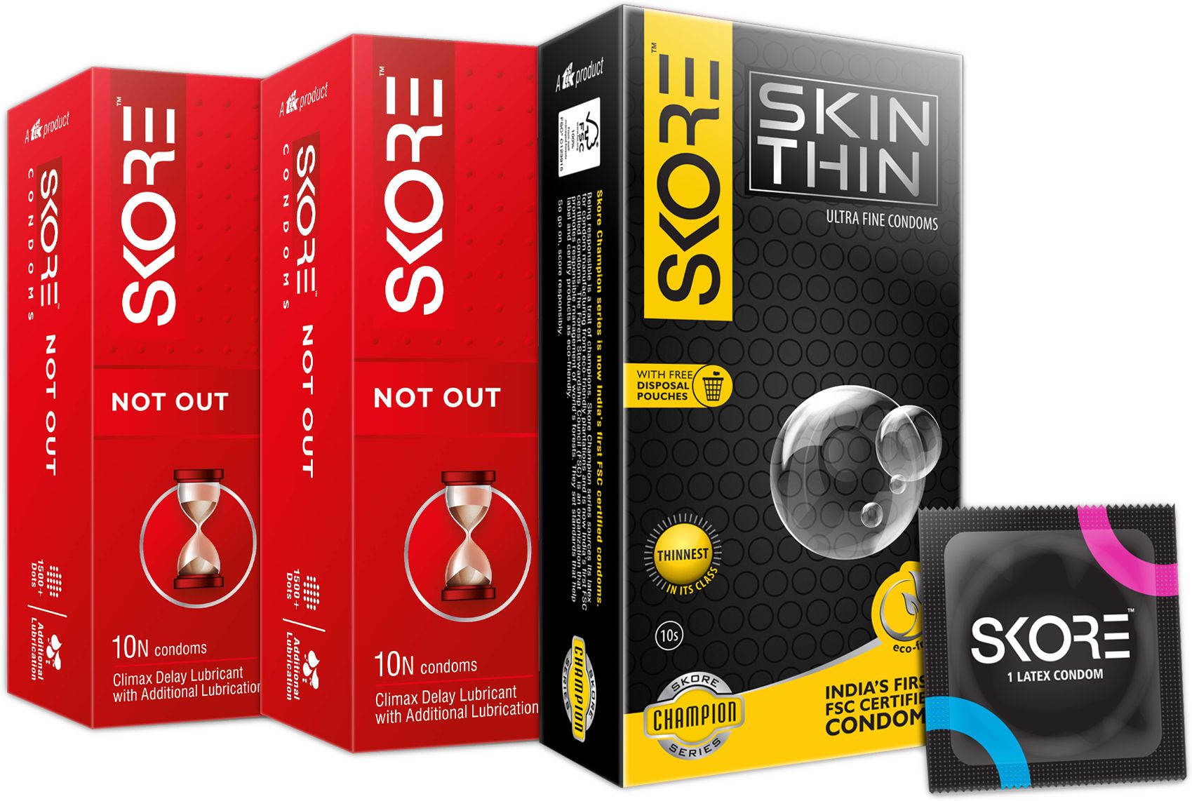 skore Not Out and Skinthin Climax Delay Flavored Condom-picture-11