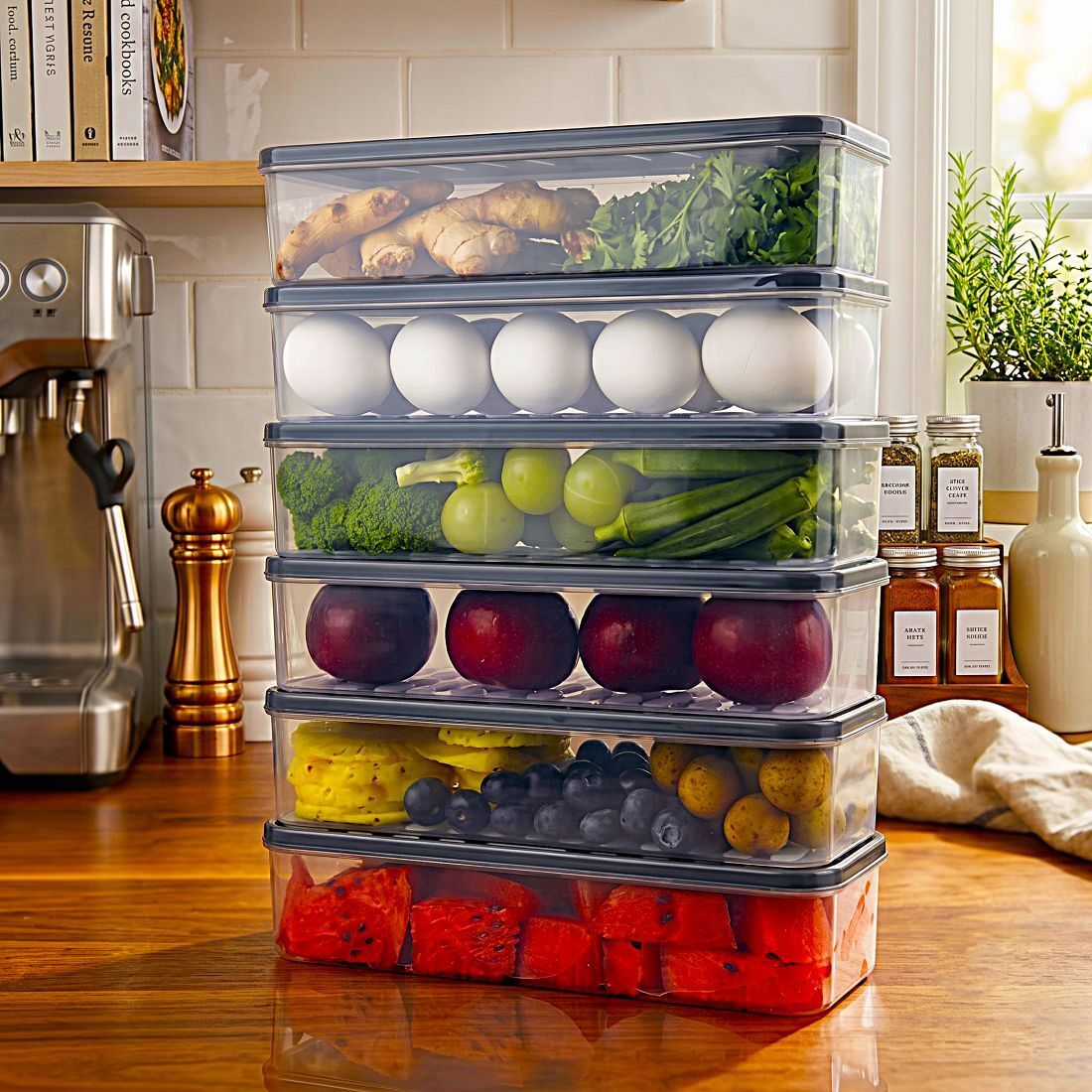 Plastic Fridge Container - 1200 ml-image-3