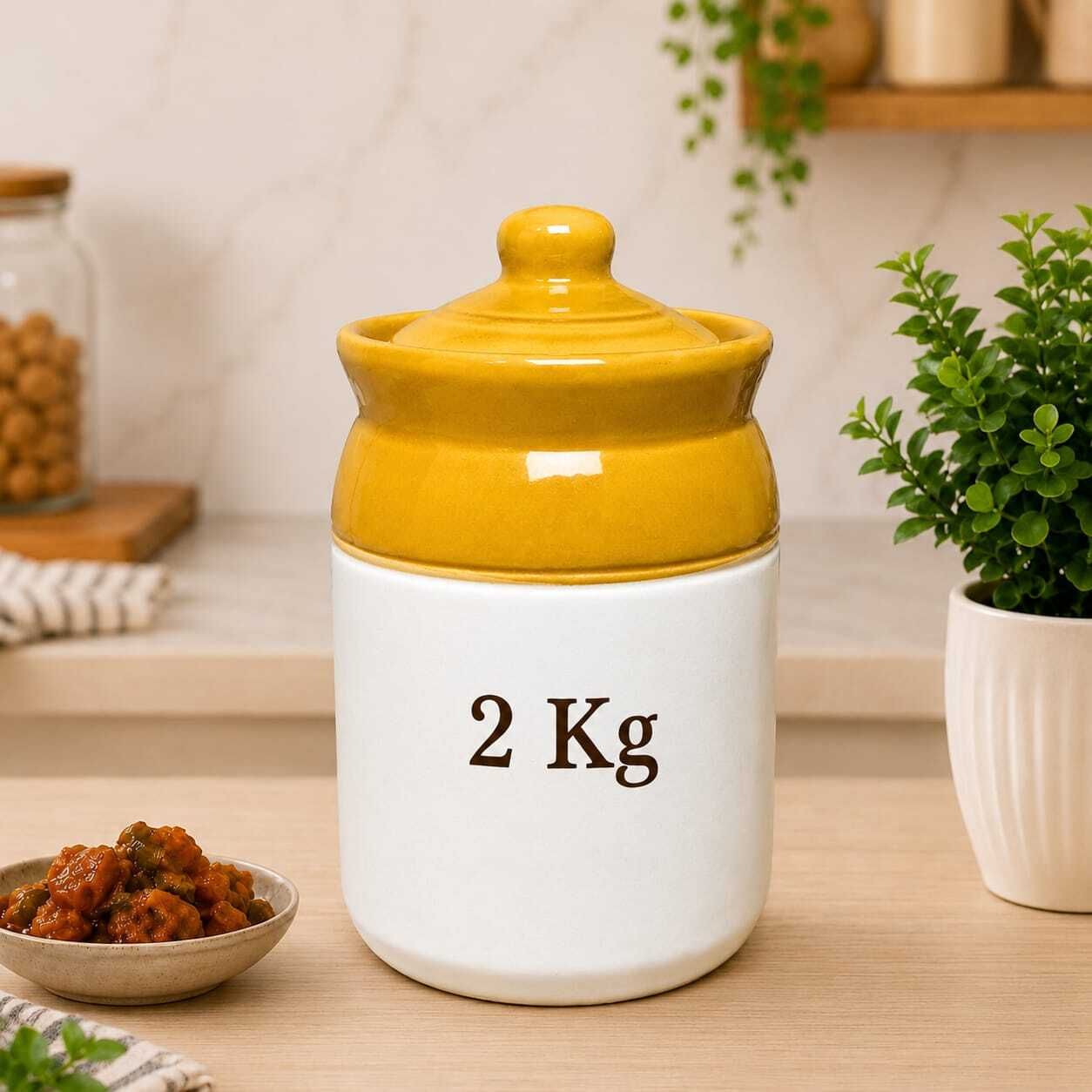nevez craft Ceramic Pickle Jar - 2 kg-picture-17