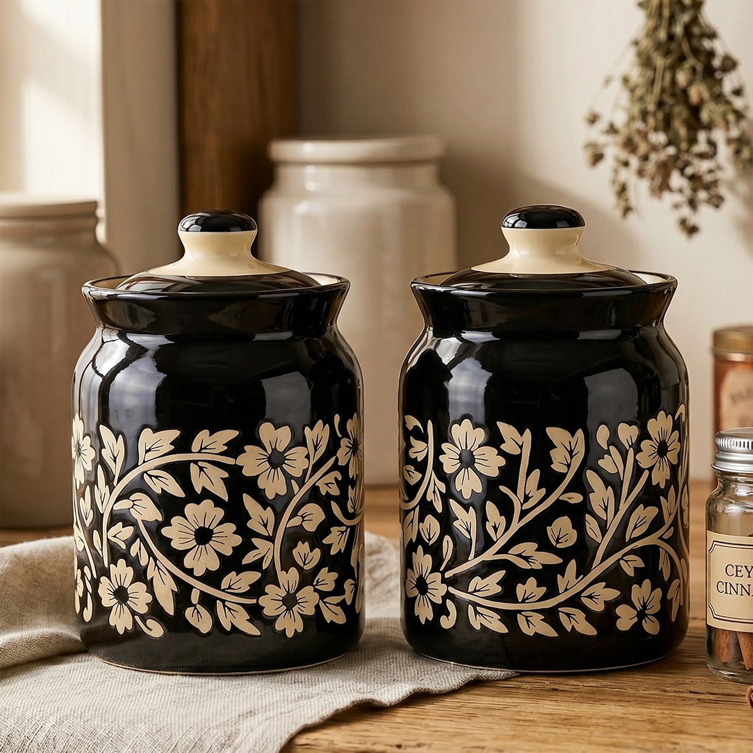 d'maiolica Ceramic Pickle Jar - 1000 ml-picture-18