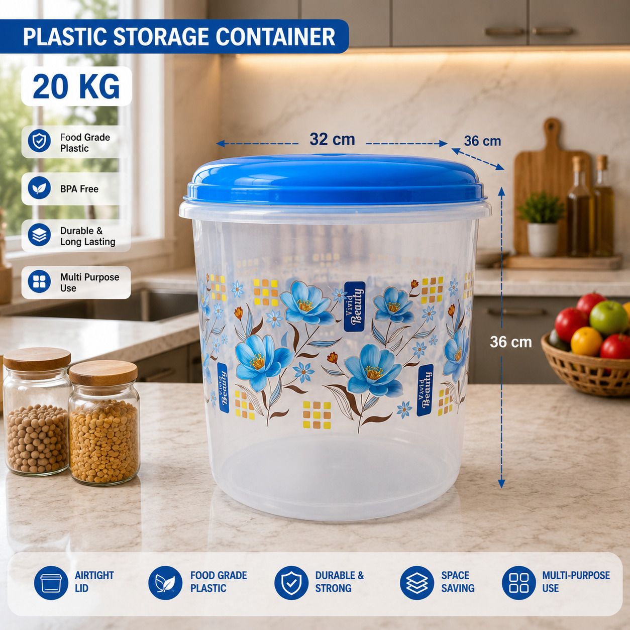 vm bond Plastic Grocery Container - 20000 ml-picture-37