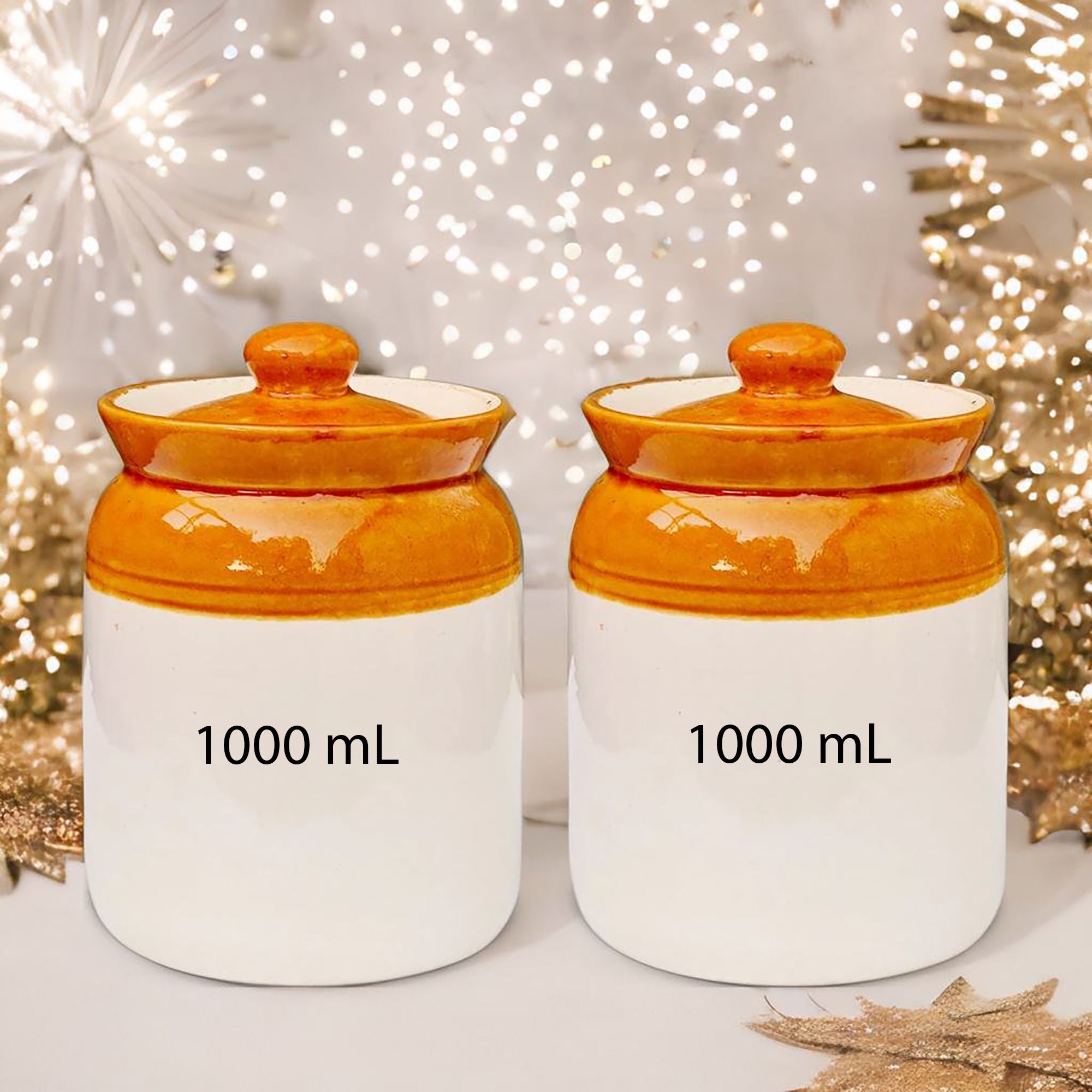 potterydarbar Ceramic Pickle Jar- 1000 ml-picture-17
