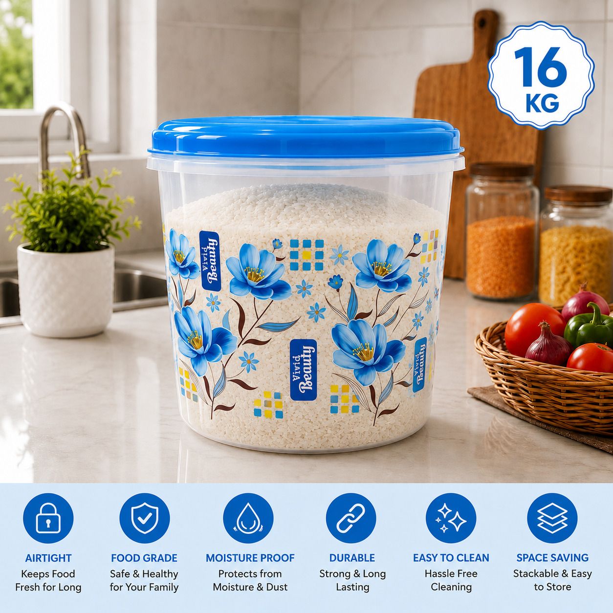 vm bond Plastic Grocery Container - 16 kg-picture-38