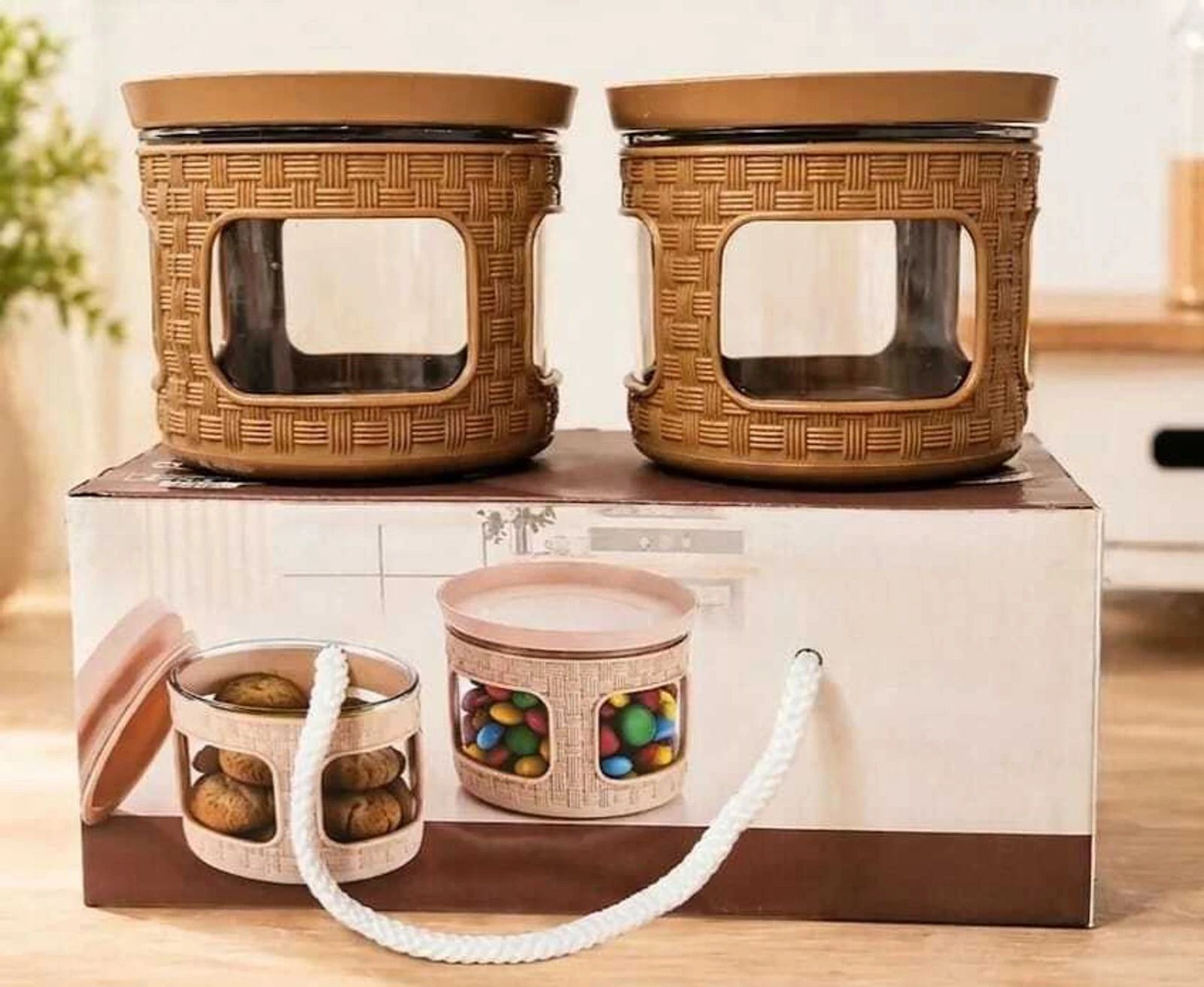 baheti impex Plastic Cookie Jar - 500 ml-picture-16