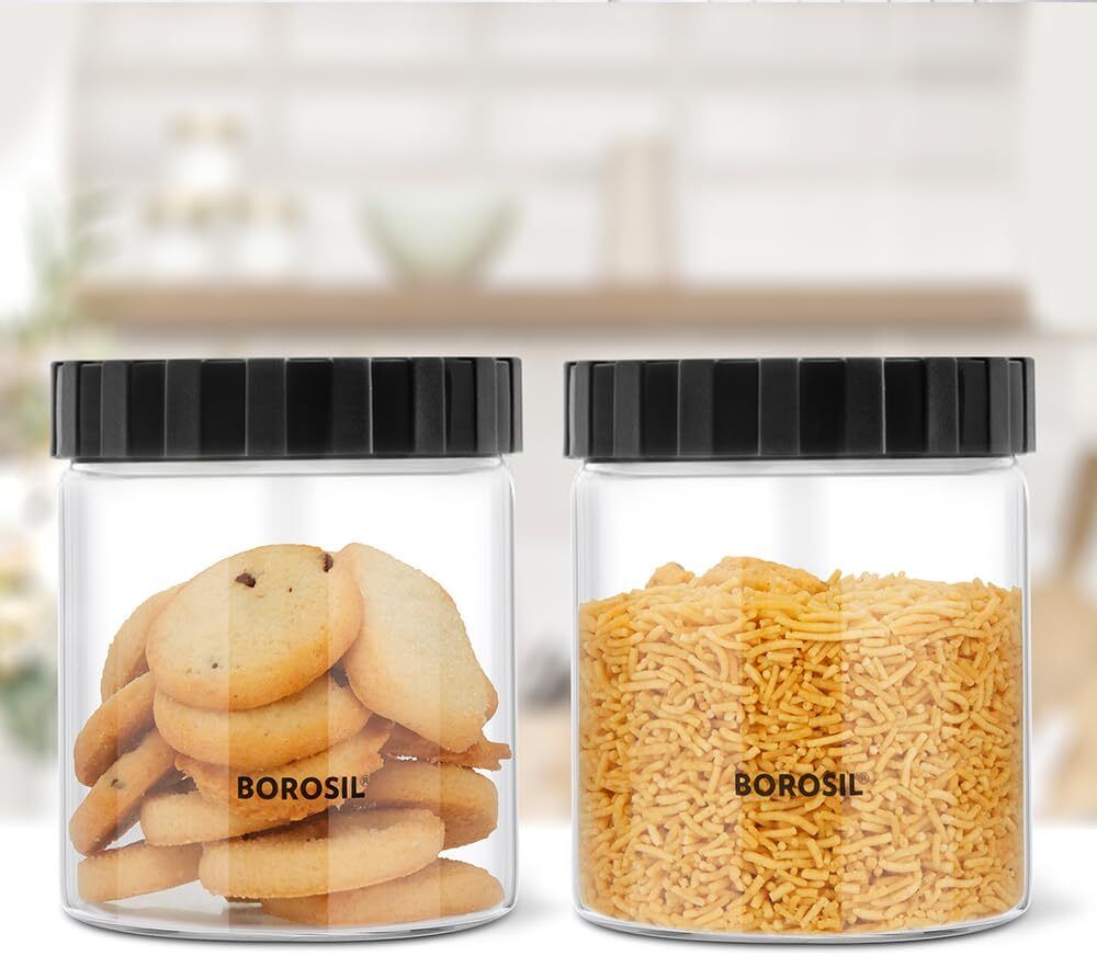 Glass Tea Coffee & Sugar Container - 600 ml-image-30