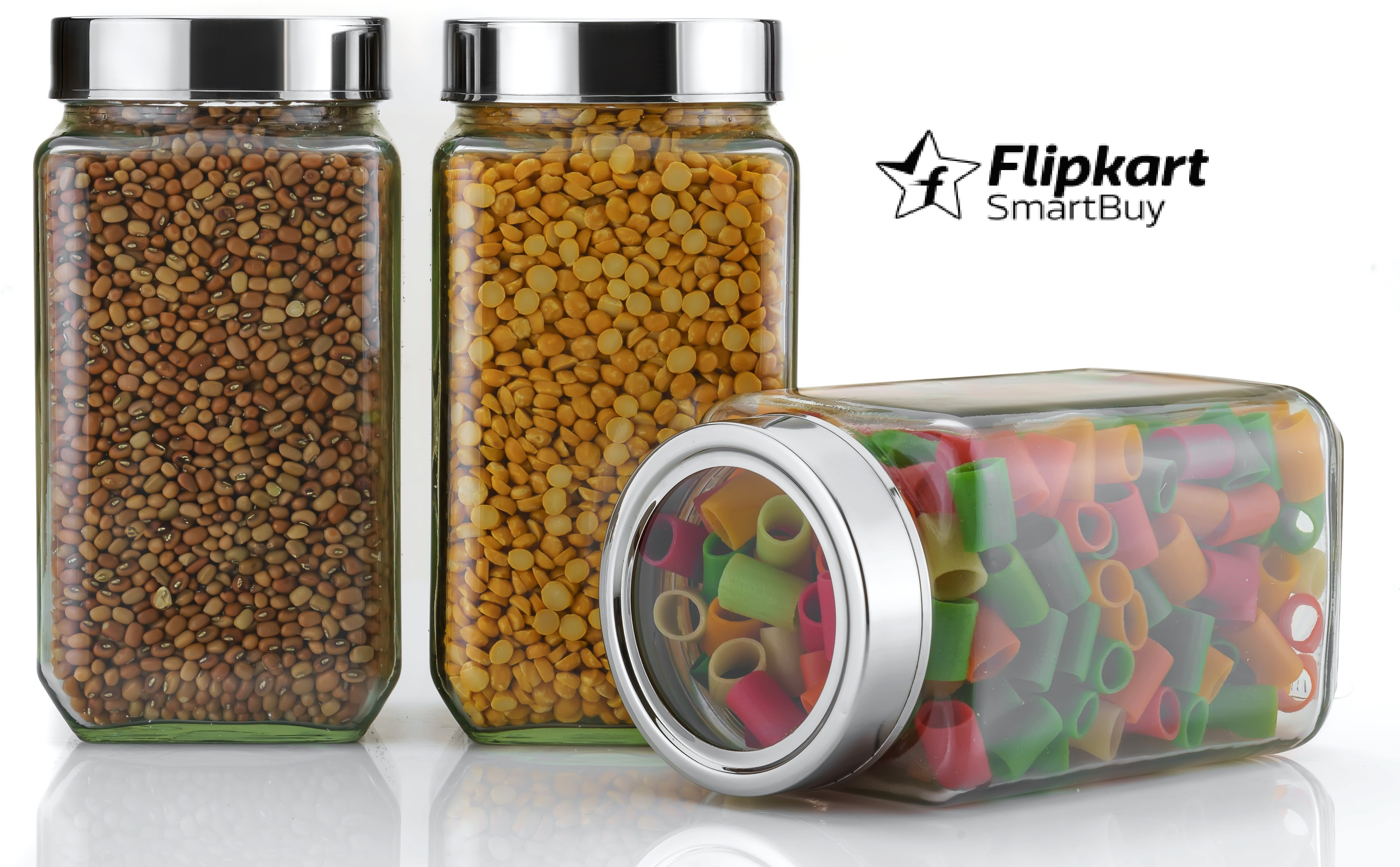 flipkart smartbuy Glass Grocery Container- 1000 ml image 1