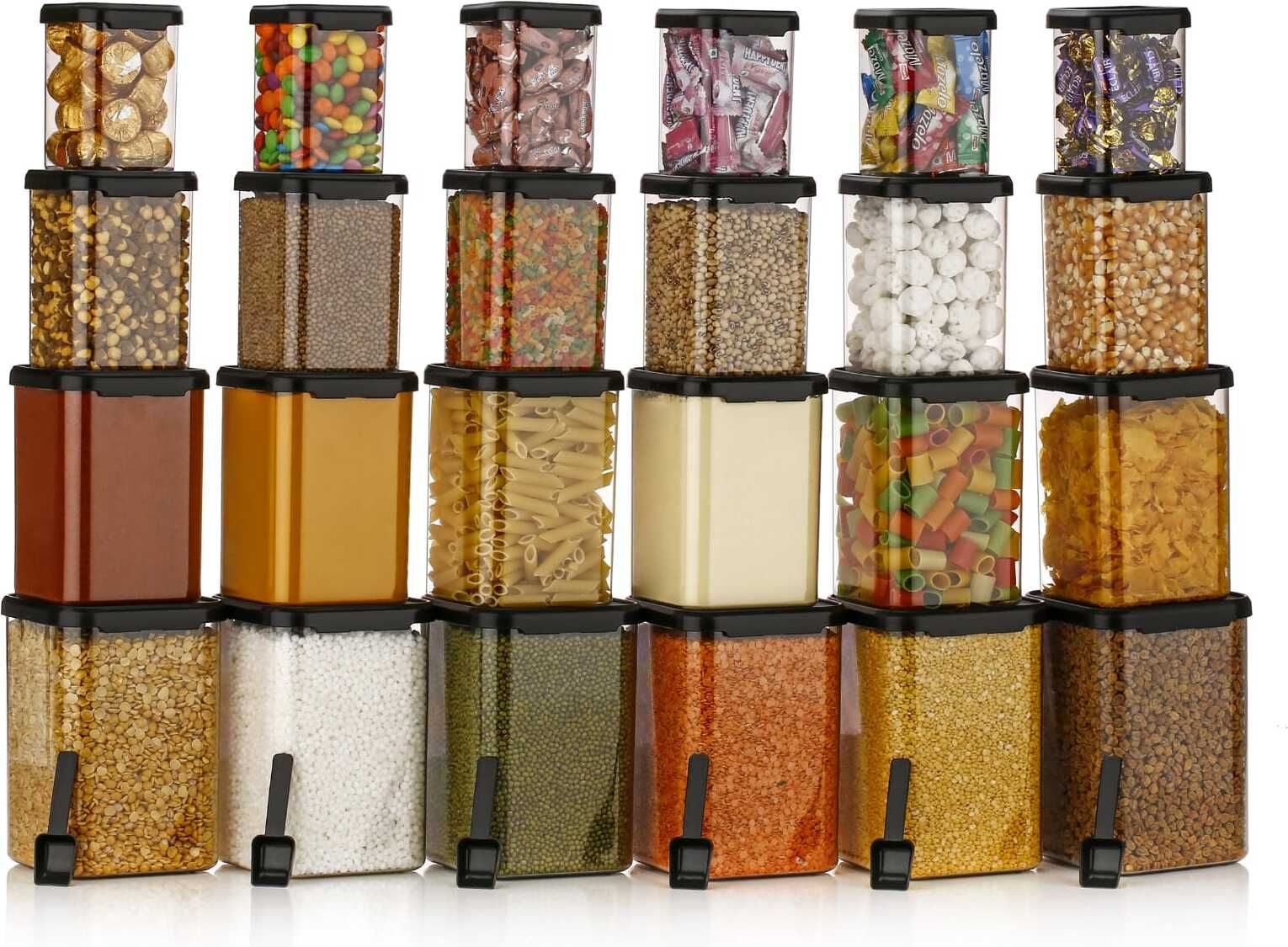 sentricus Plastic Grocery Container - 1400 ml, 950 ml, 650 ml, 350 ml-picture-17