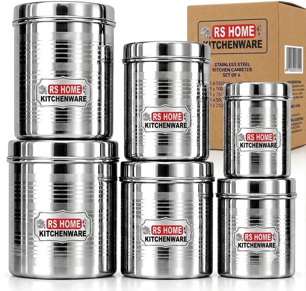 Stainless Steel Grocery Container - 1500 ml, 1000 ml, 750 ml, 500 ml, 350 ml, 250 ml-image-32