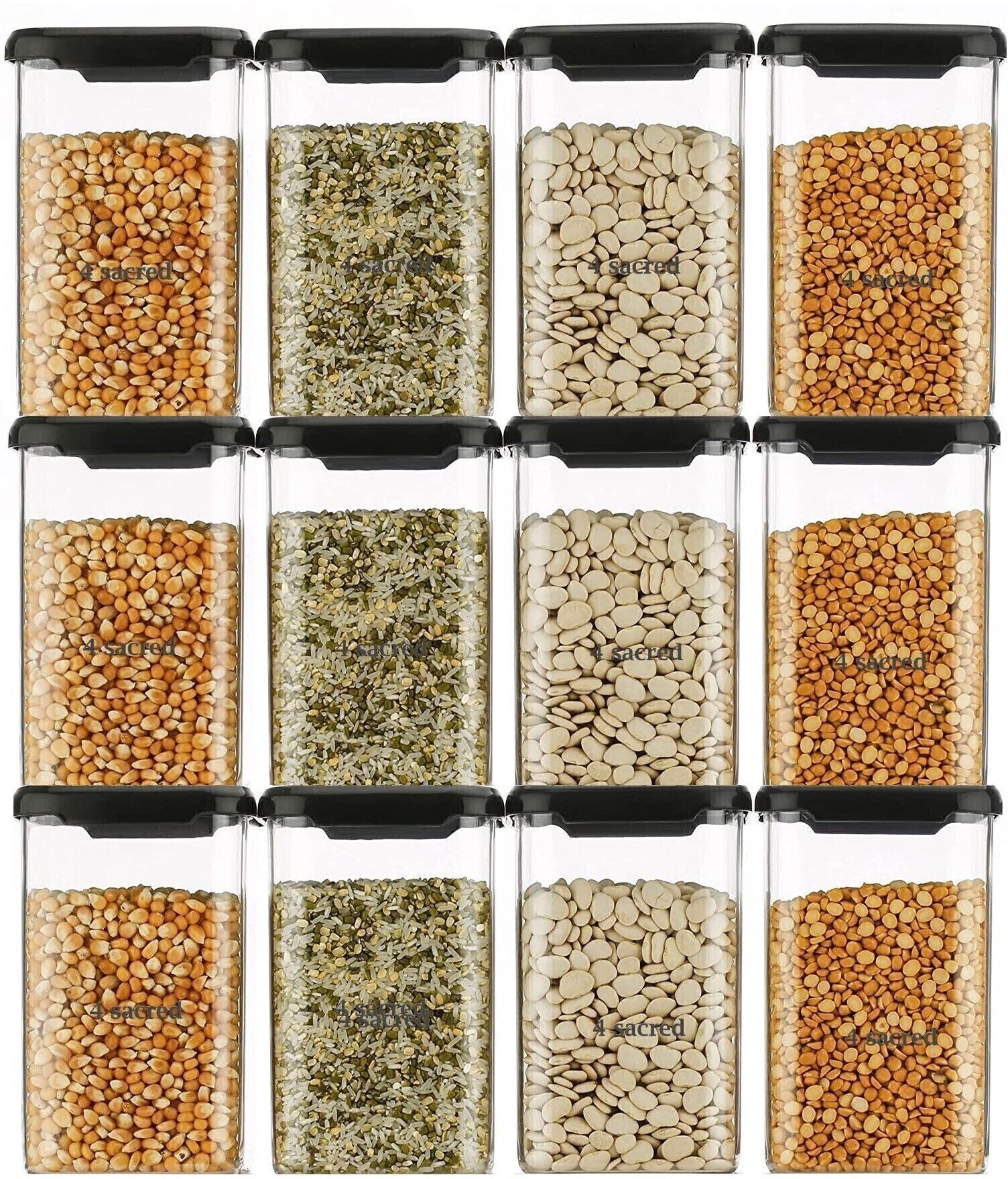 4 sacred Plastic Grocery Container- 1200 ml-picture-17
