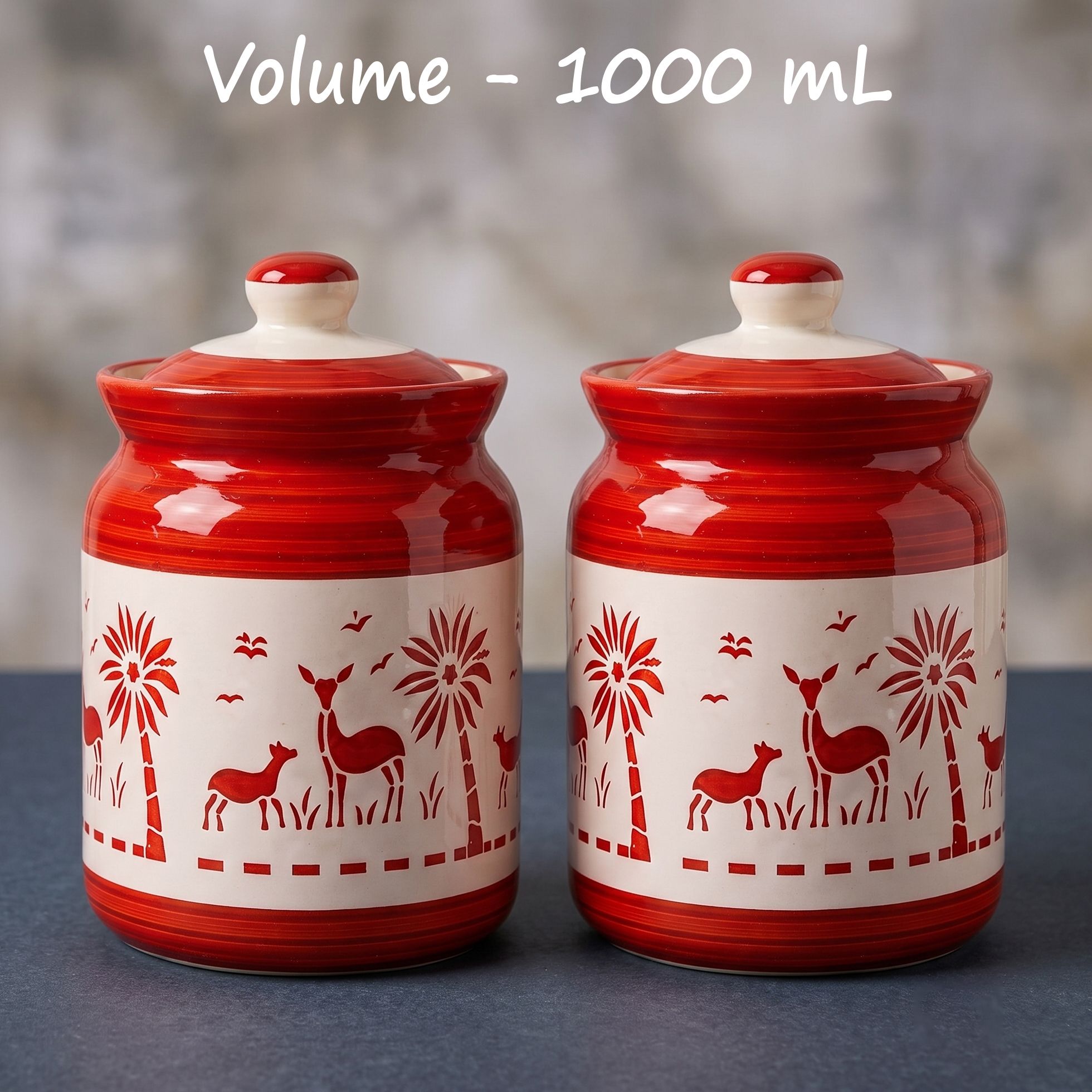 d'maiolica Ceramic, Stoneware Pickle Jar - 1000 ml-picture-19