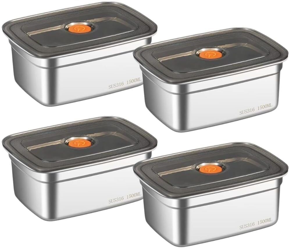 mridaksh Premium SUS316 Stainless Steel Airtight Food Storage Container Set (1500 ml) Storage Box-picture-18
