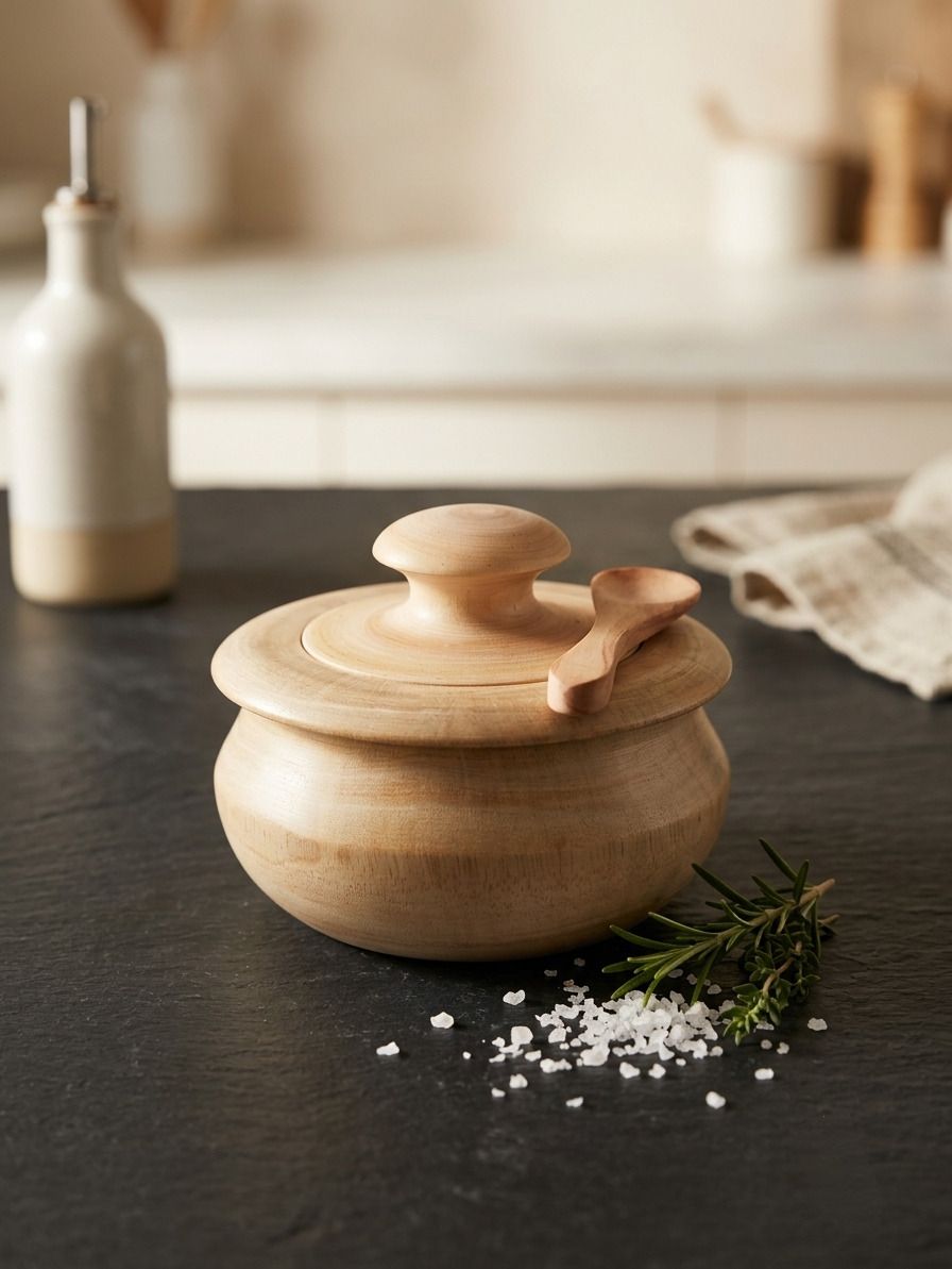 ss handcraft Wooden Tea Coffee & Sugar Container - 400 ml-picture-23