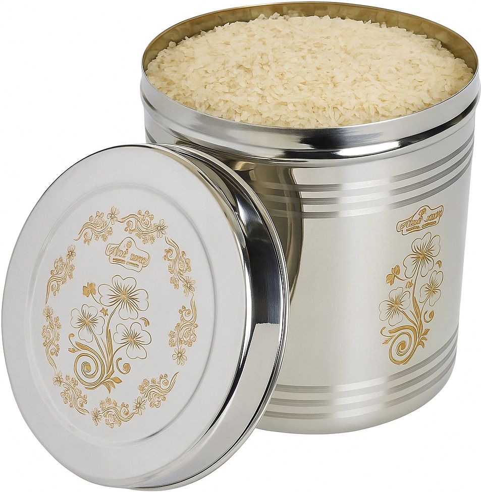 narayani enterprises Stainless Steel Grocery Container - 5 kg-picture-14