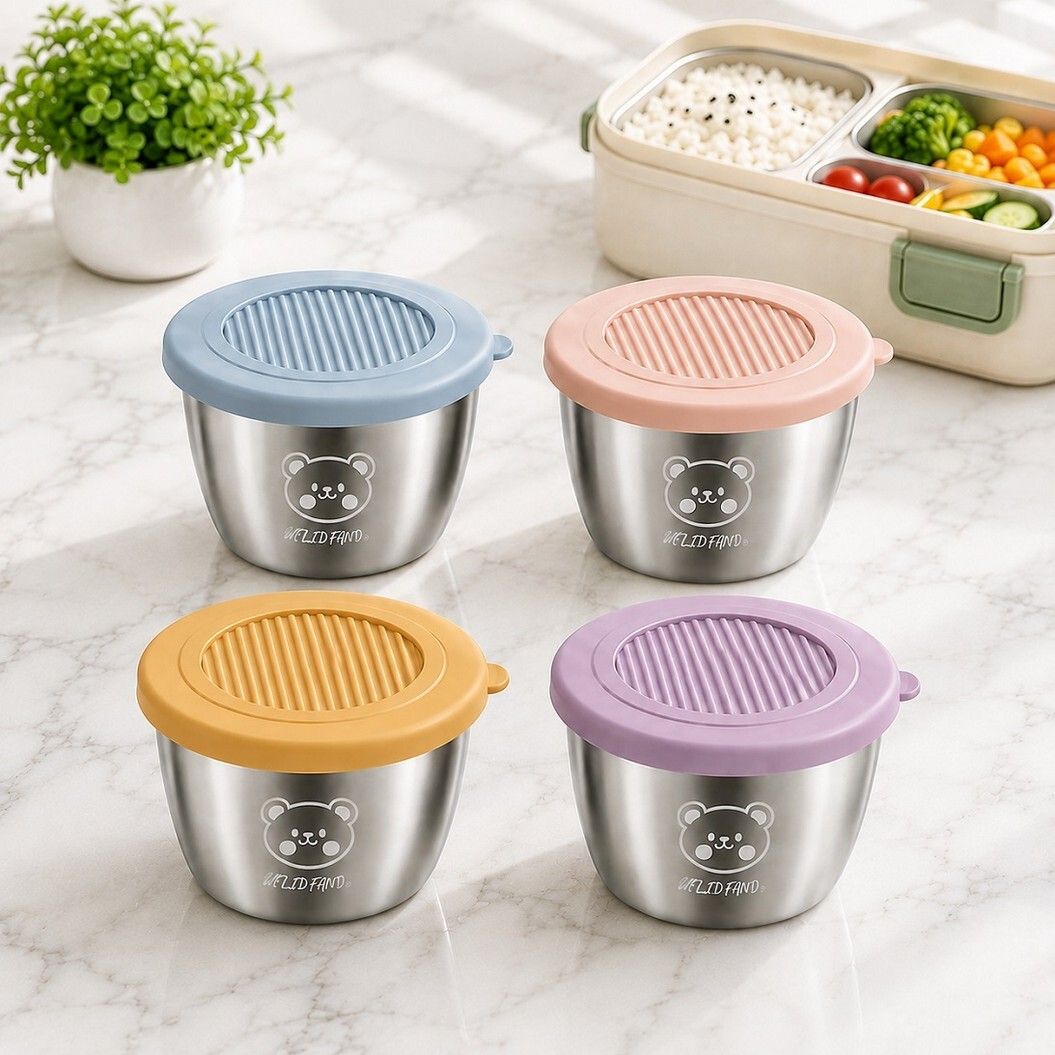 Stainless Steel, Plastic, Silicone Honey Jar - 50 ml-image-6