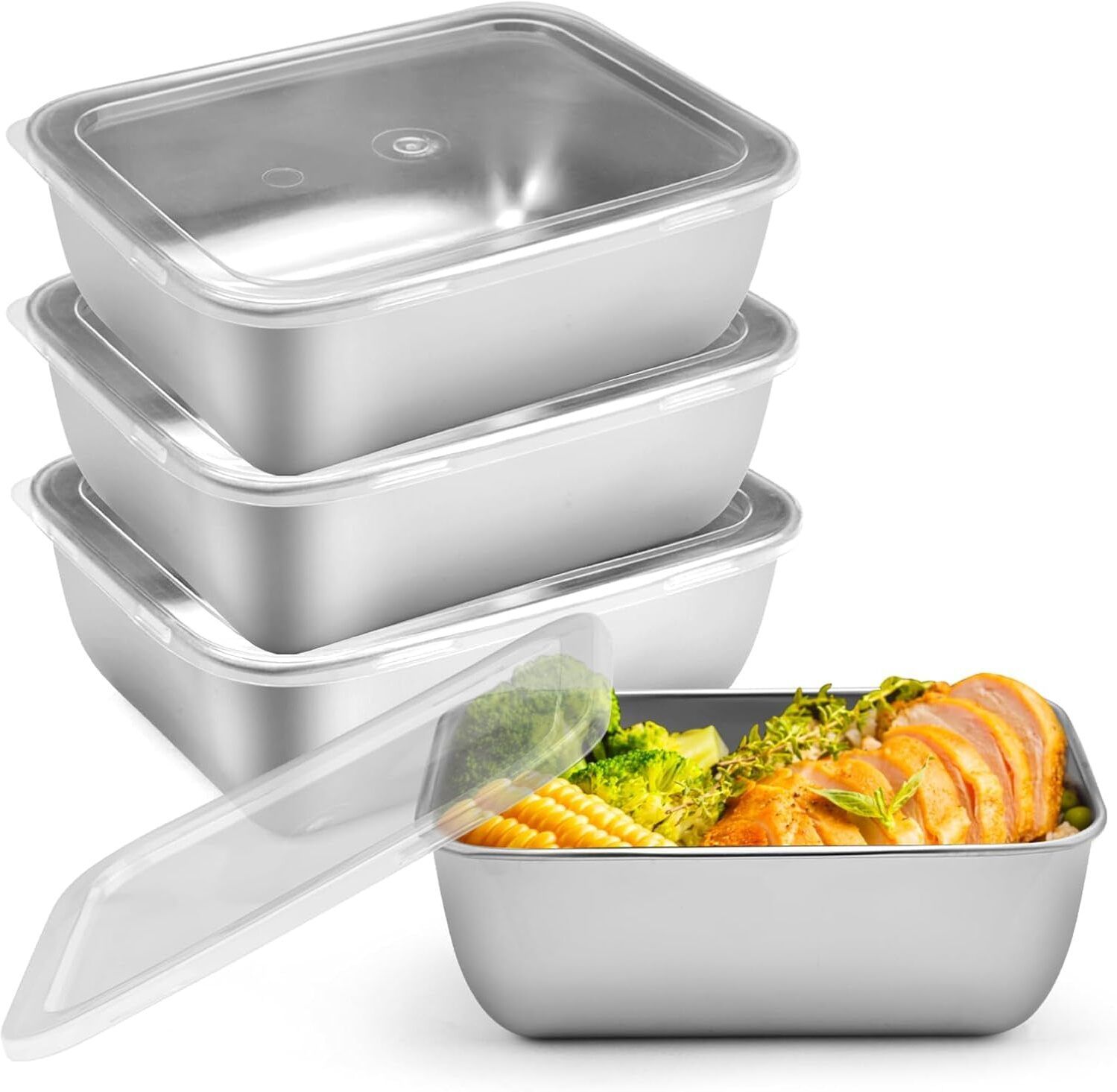 Stainless Steel Fridge Container - 400 ml, 650 ml, 900 ml, 1300 ml-image-35