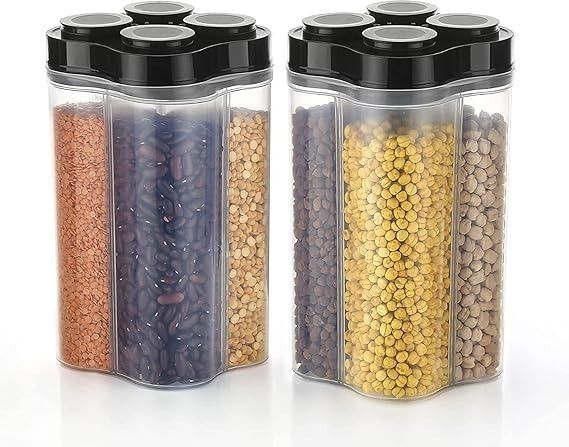 100% Unbreakable Air Tight Modular Kitchen Plastic Storage Containers Jars Container Serving Set