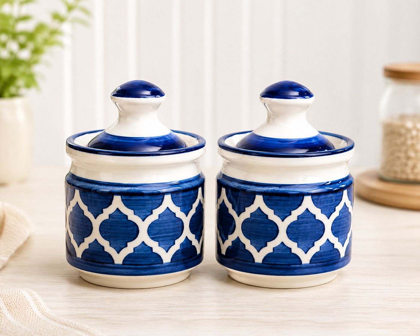 shreeji sales Ceramic Tea Coffee & Sugar Container - 300 ml-picture-31