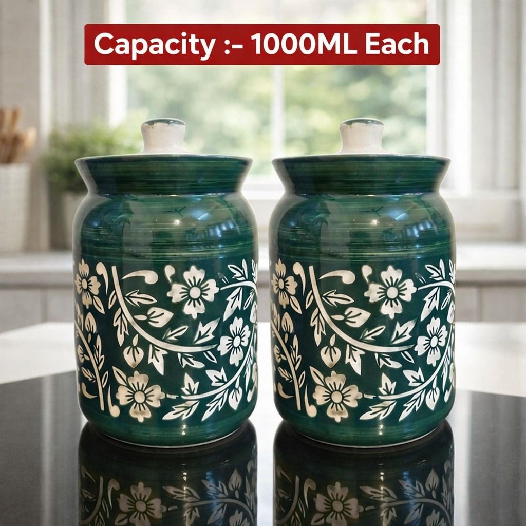 mittikatha Ceramic Pickle Jar - 1000 ml-picture-11
