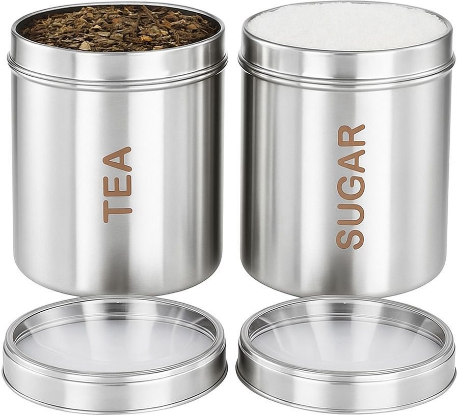 Stainless Steel Tea Coffee & Sugar Container - 1000 ml-image-10
