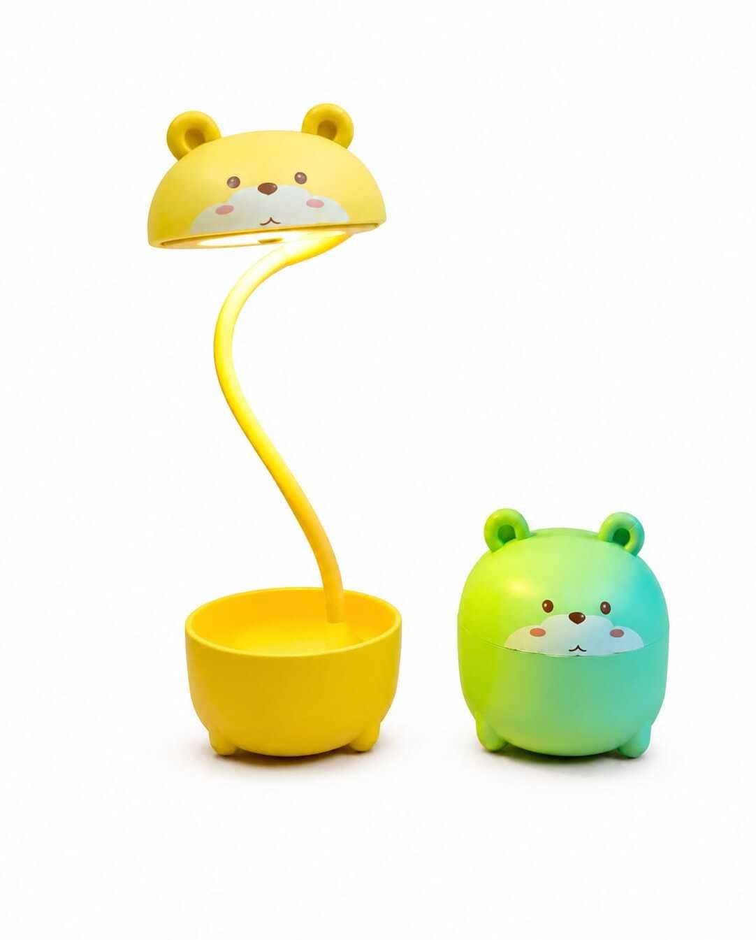 koshal home decor Cute Bear LED Dask Lamp Flexble Neck Storage Base | Flexible Neck, Storage Base Study Lamp-picture-23