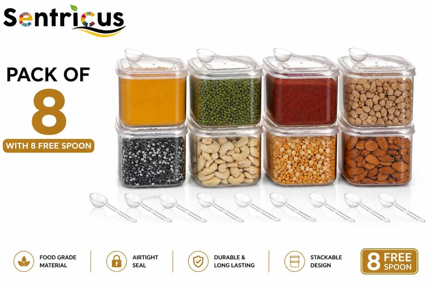 sentricus Plastic Grocery Container - 505 ml-picture-46