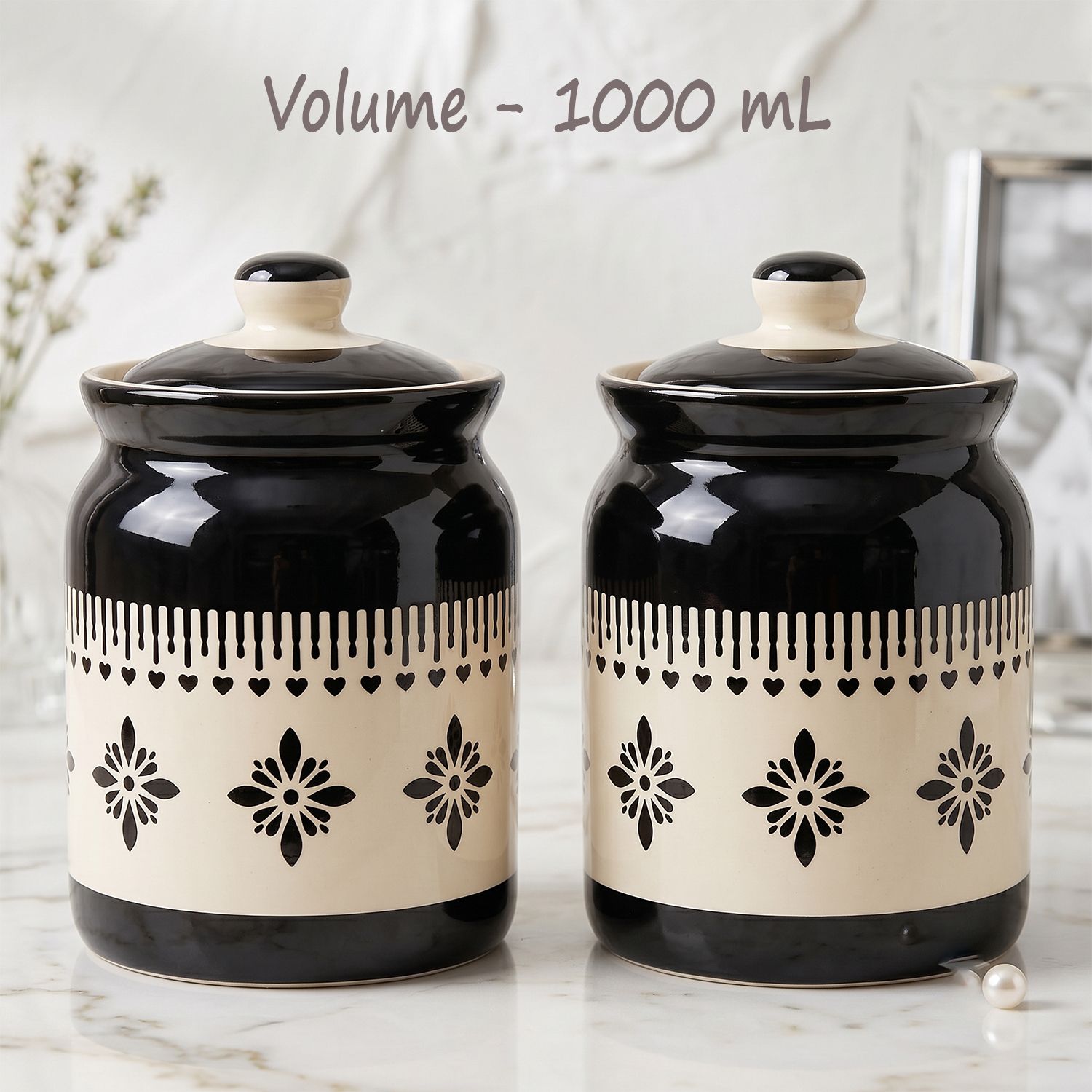 d'maiolica Ceramic, Stoneware Pickle Jar - 1000 ml-picture-15