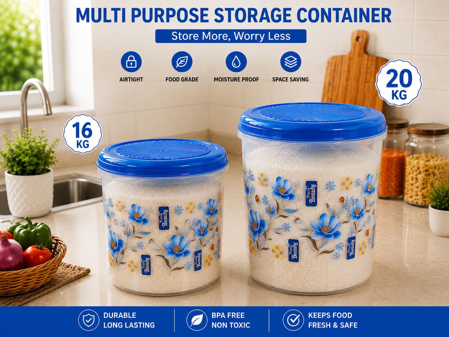 vm bond Plastic Grocery Container - 16000 ml, 20000 ml-picture-35