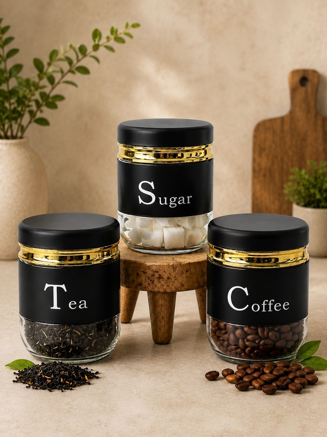 arhub Glass Tea Coffee & Sugar Container - 350 ml-picture-38