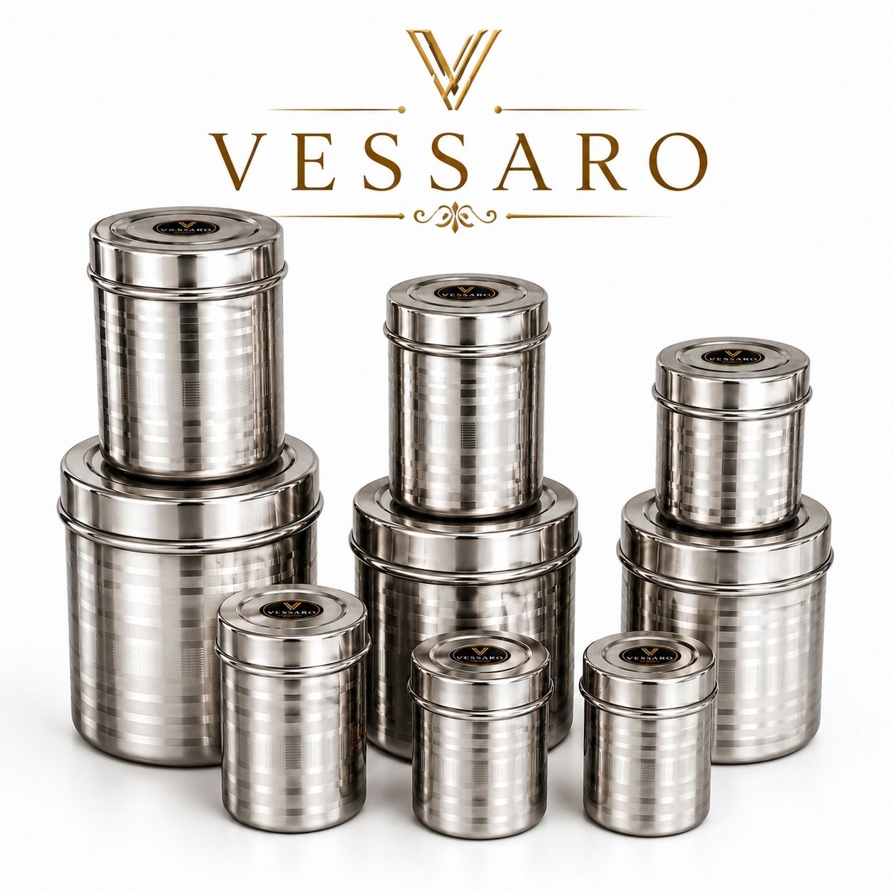 Steel, Stainless Steel Grocery Container - 3000 ml, 2500 ml, 2000 ml, 1500 ml, 1000 ml, 750 ml, 500 ml, 350 ml, 200 ml-image-19