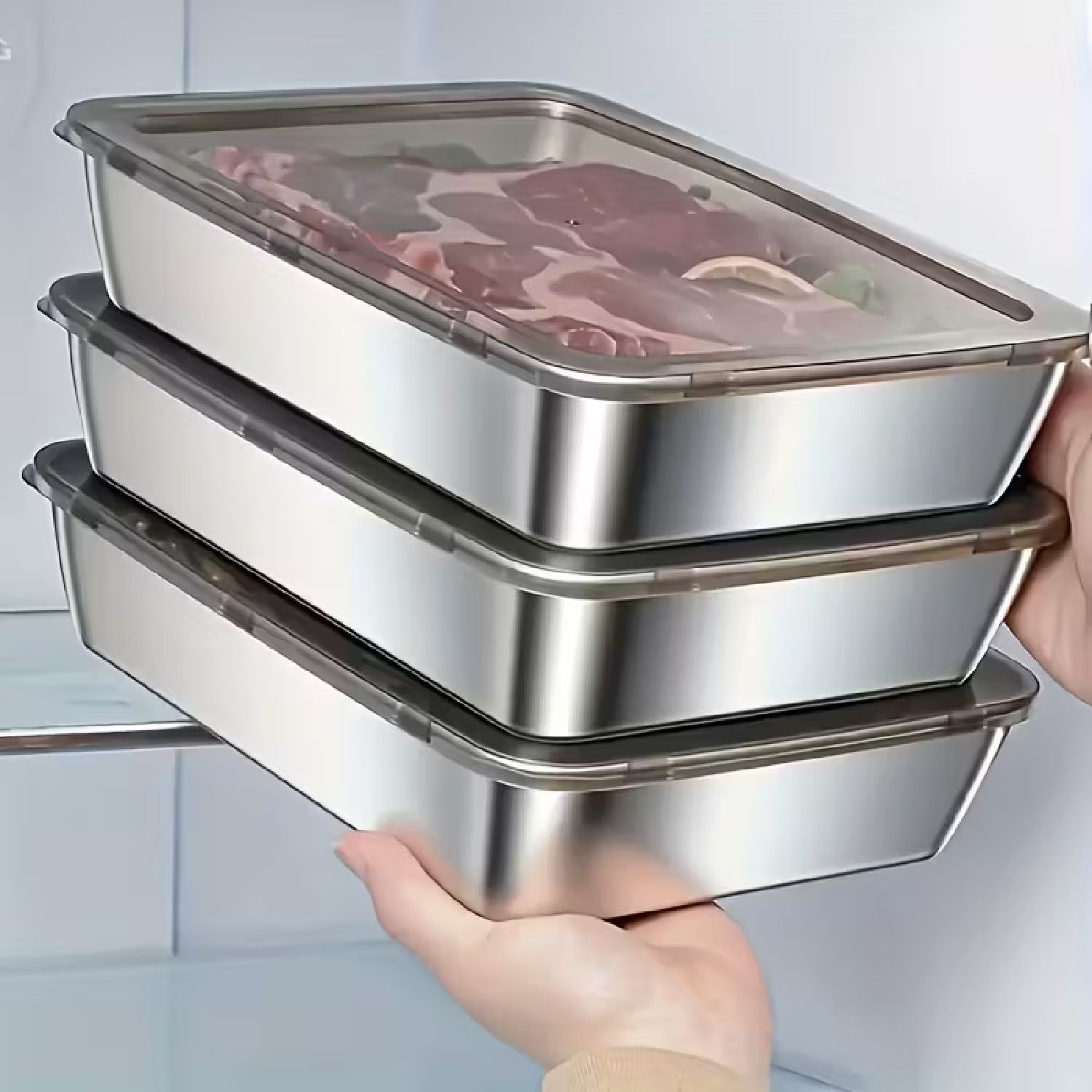sharuja Stainless Steel Fridge Container - 2000 ml-picture-7