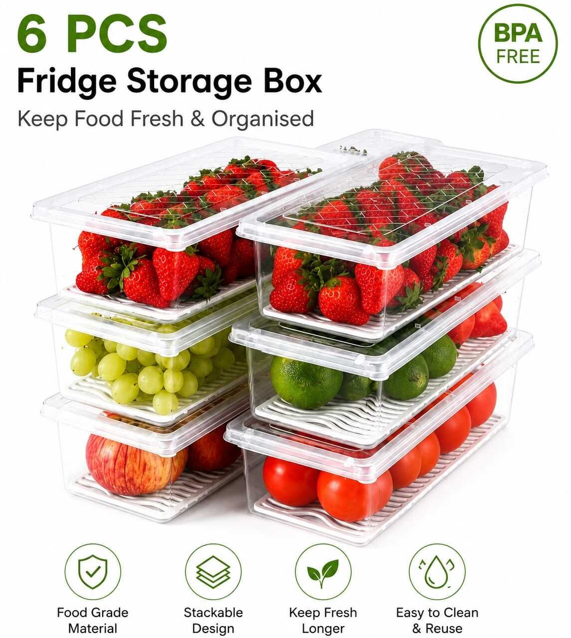 sktraderss Plastic Fridge Container - 1500 ml-picture-38