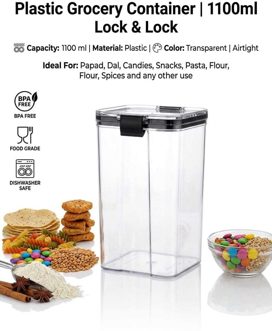 Plastic Grocery Container - 1100 ml-image-33