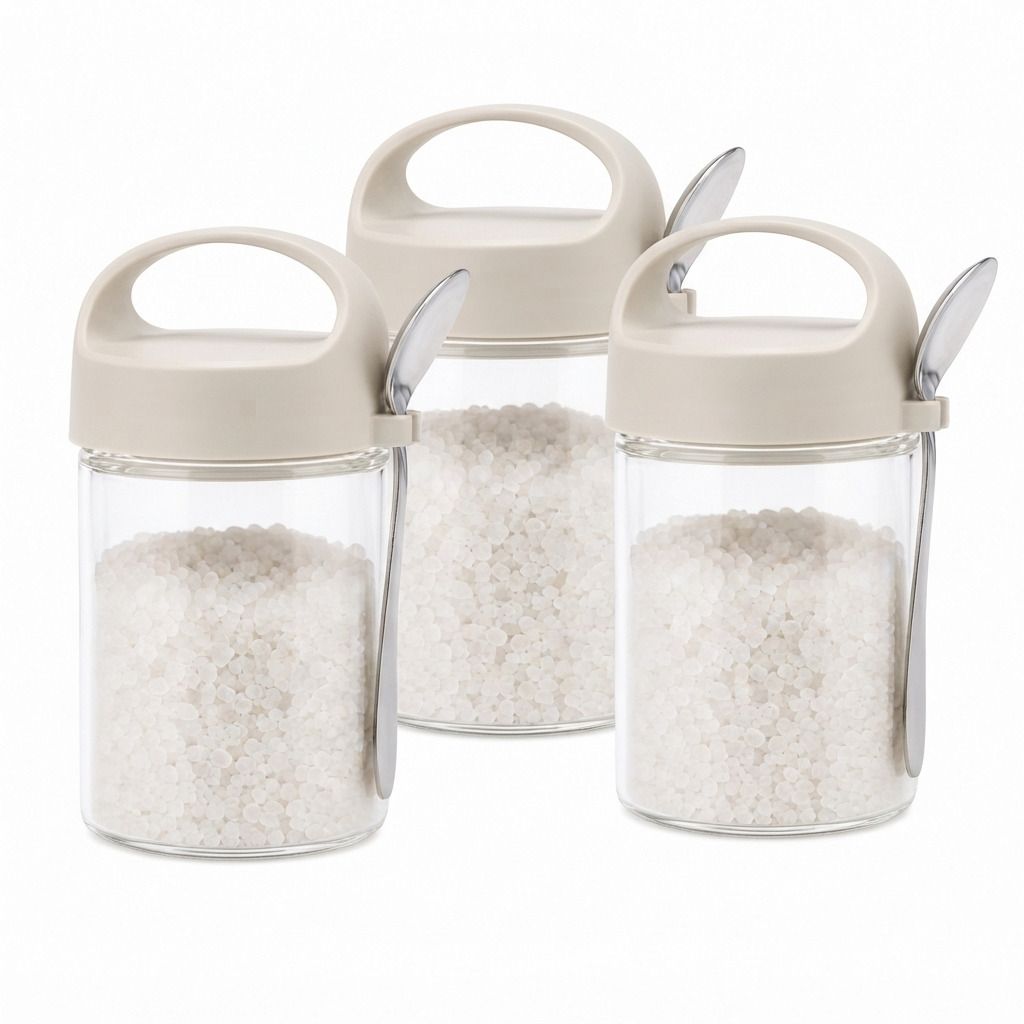 Glass, Plastic, Stainless Steel Tea Coffee & Sugar Container - 300 ml-image-41