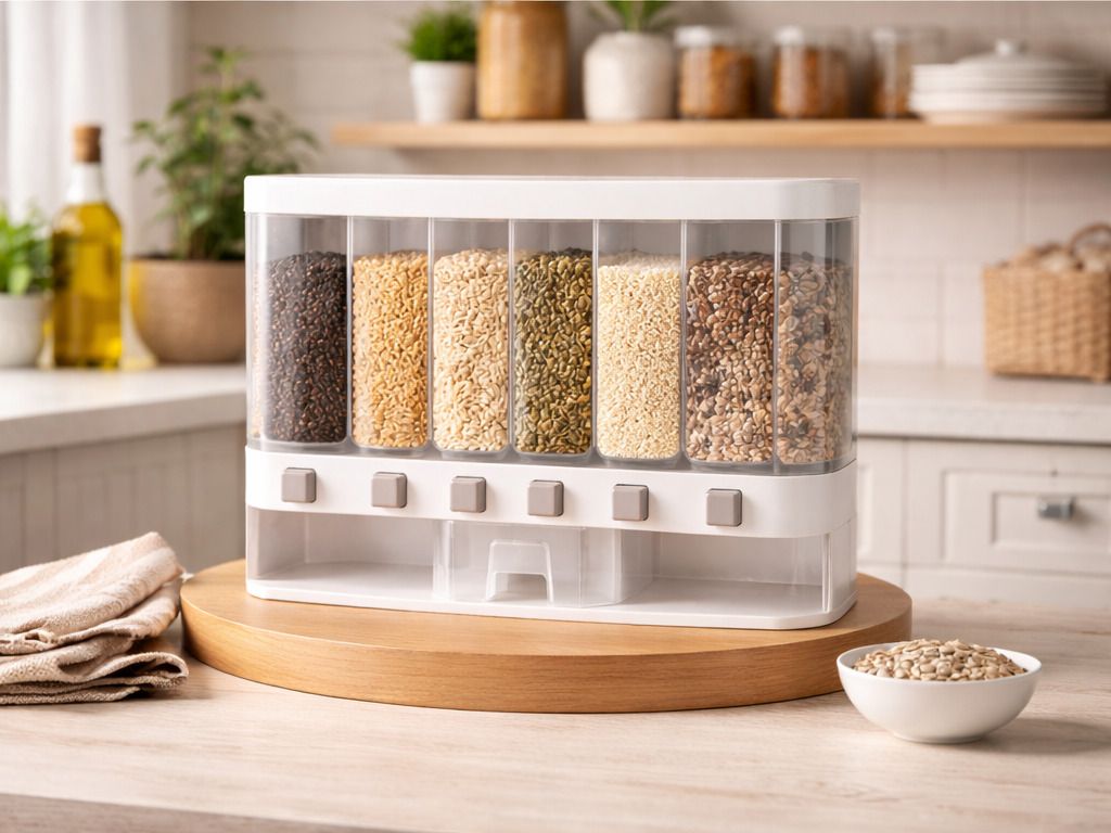 the shreeja Polypropylene Cereal Dispenser - 10 kg-picture-26